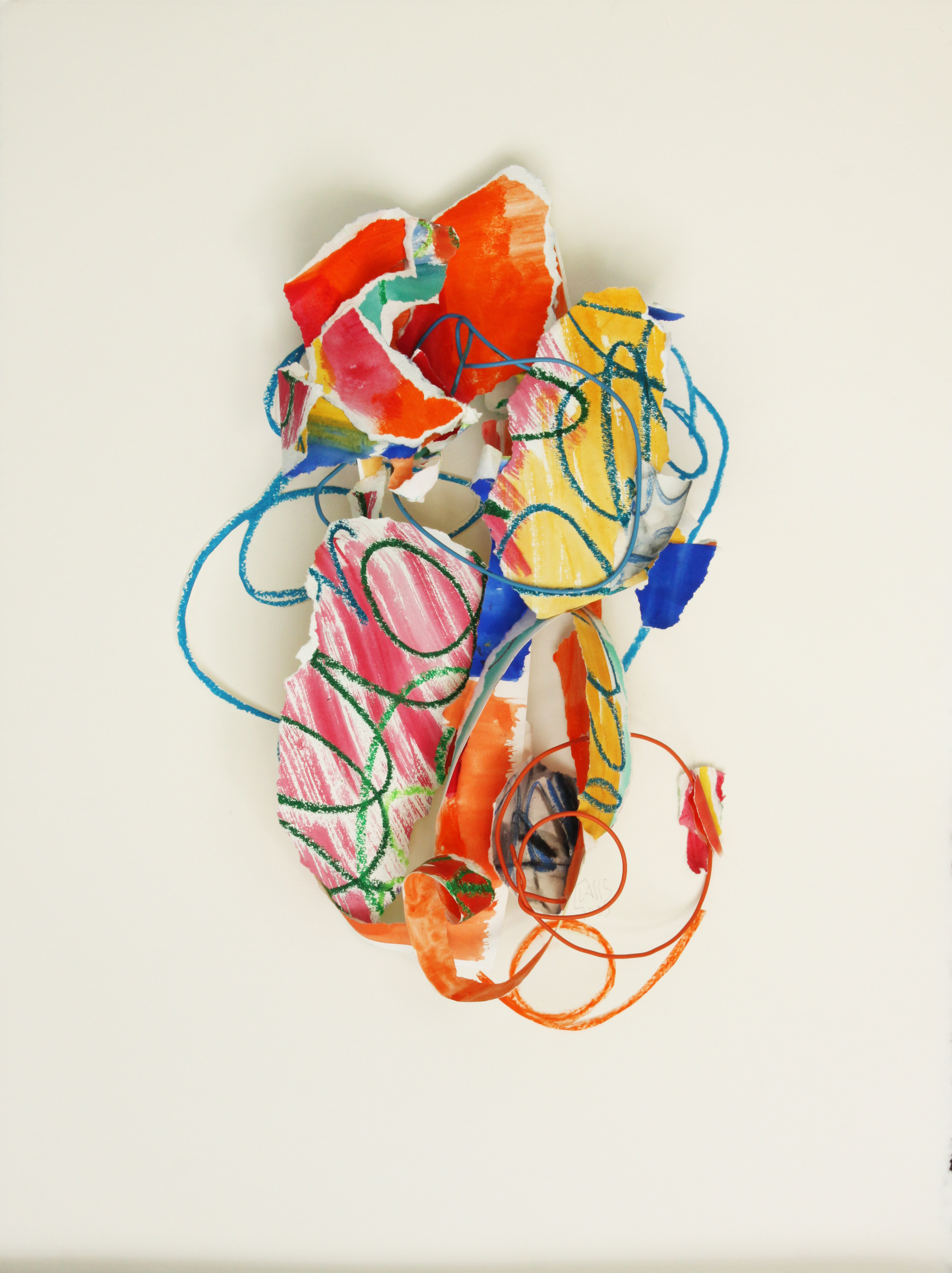 CLAUDIE LAKS COLLAGE TECHNIQUE MIXTE 2025 76X56