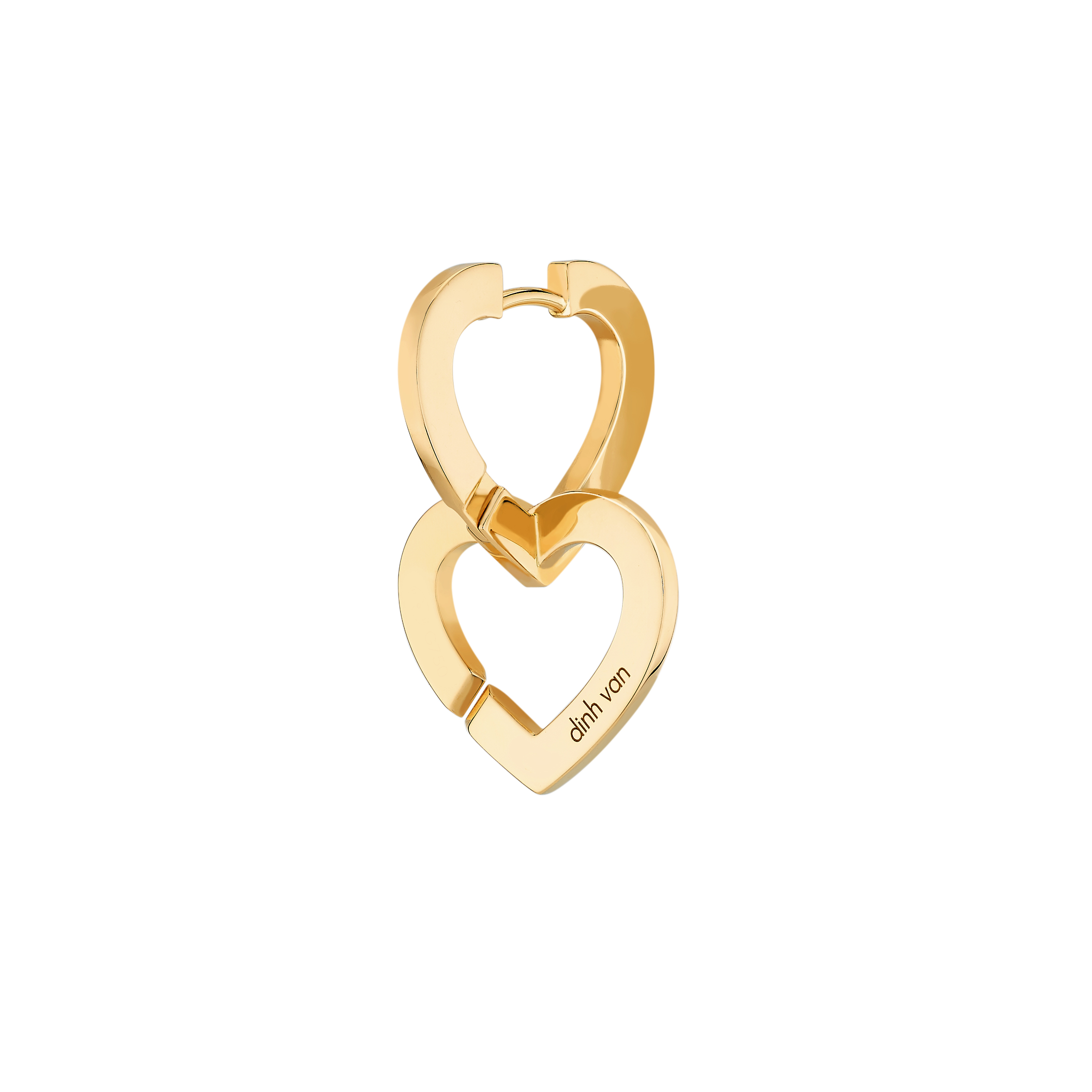 DINH VAN DOUBLE COEURS  MONO EARRING BM YELLOW GOLD 1250EUR