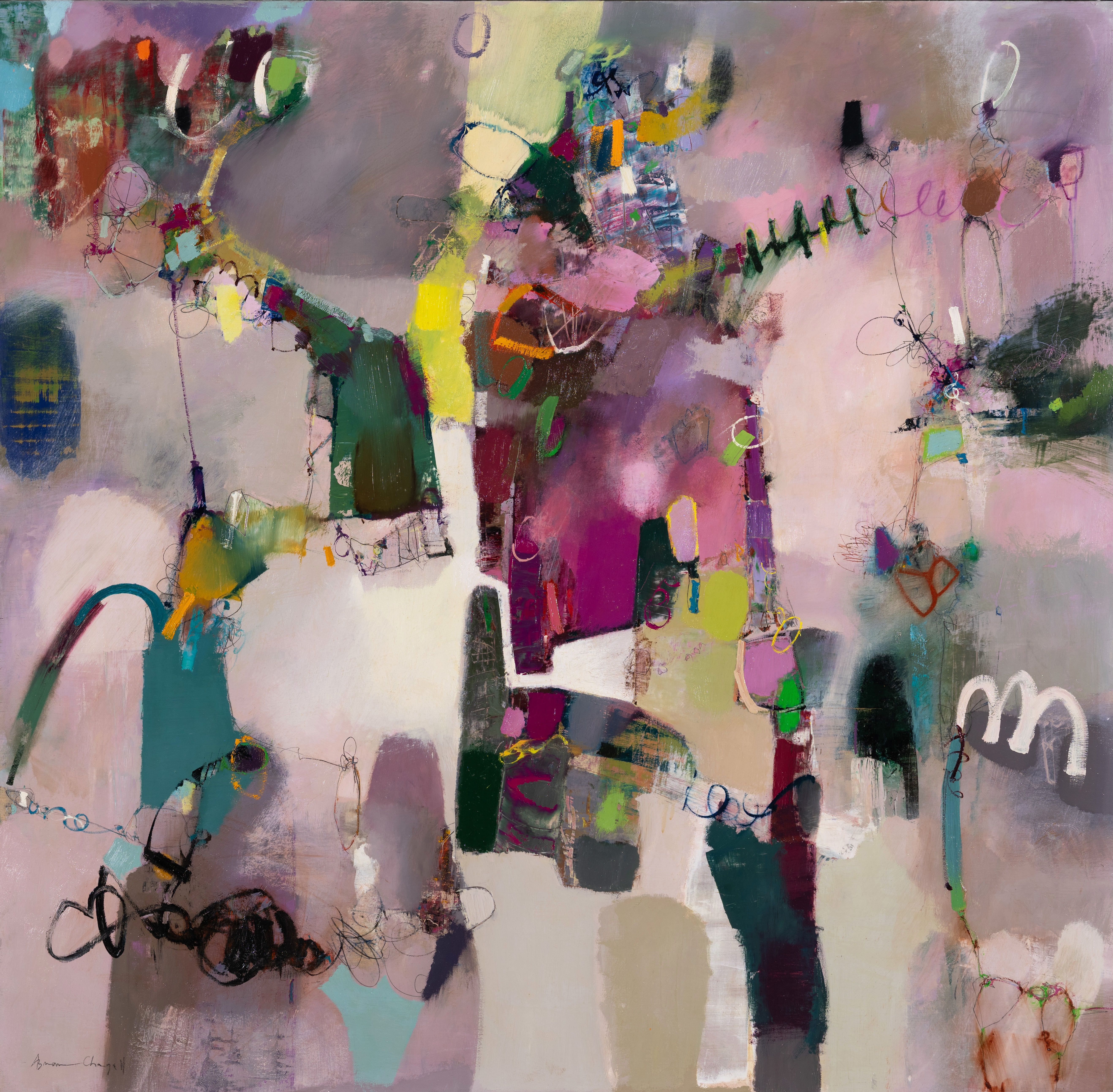 AAF26 I LE GALLERY AZNAR CHAGALL CORAZON FUCSIA 2024 OIL ON WOOD 122X125CM 4400EUR