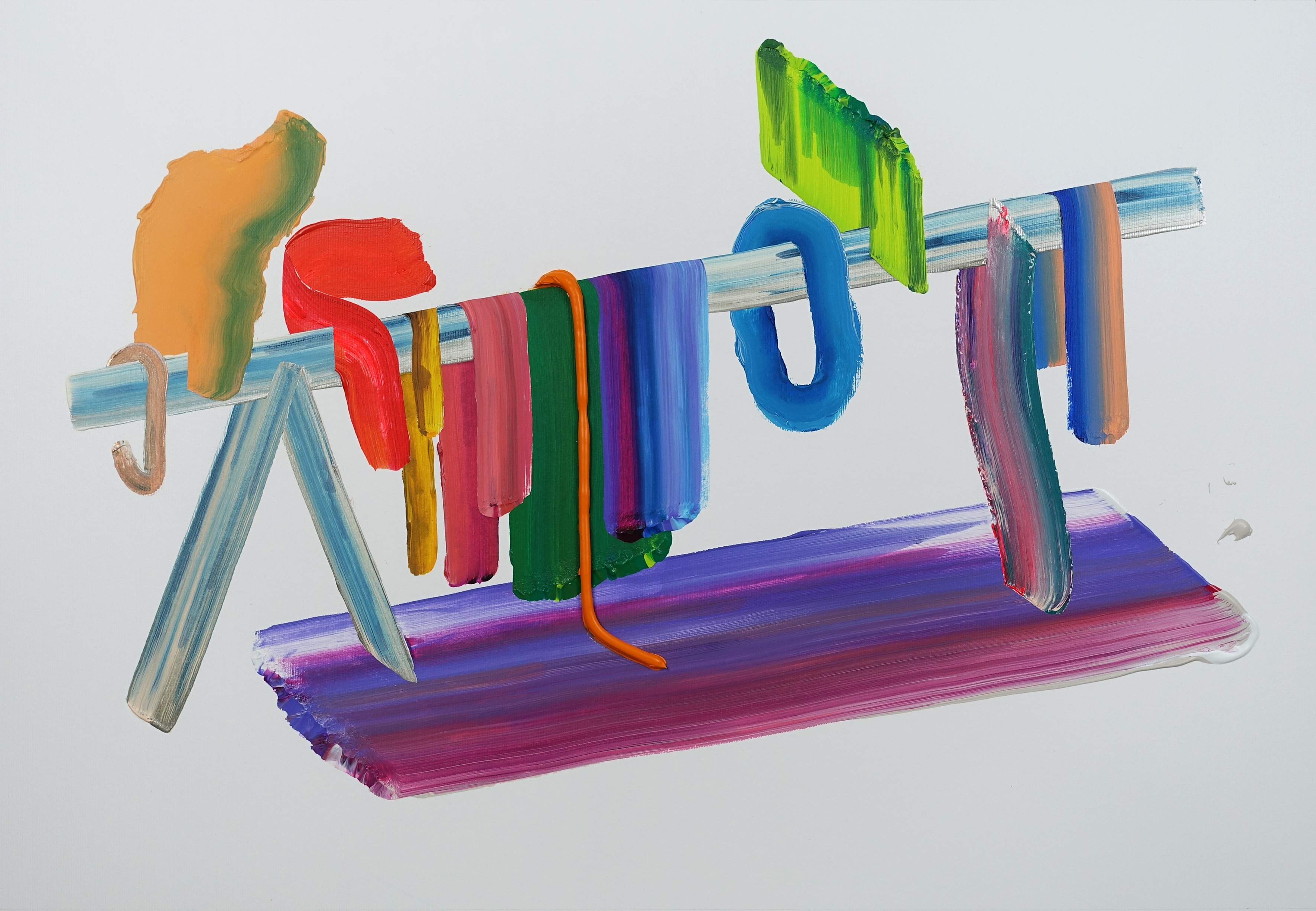 AAF26 GALERIE MONDAPART ROMAIN LAVEILLE AGRES 2023 ACRYLIQUE SUR PAPIER 65X45CM 950EUR