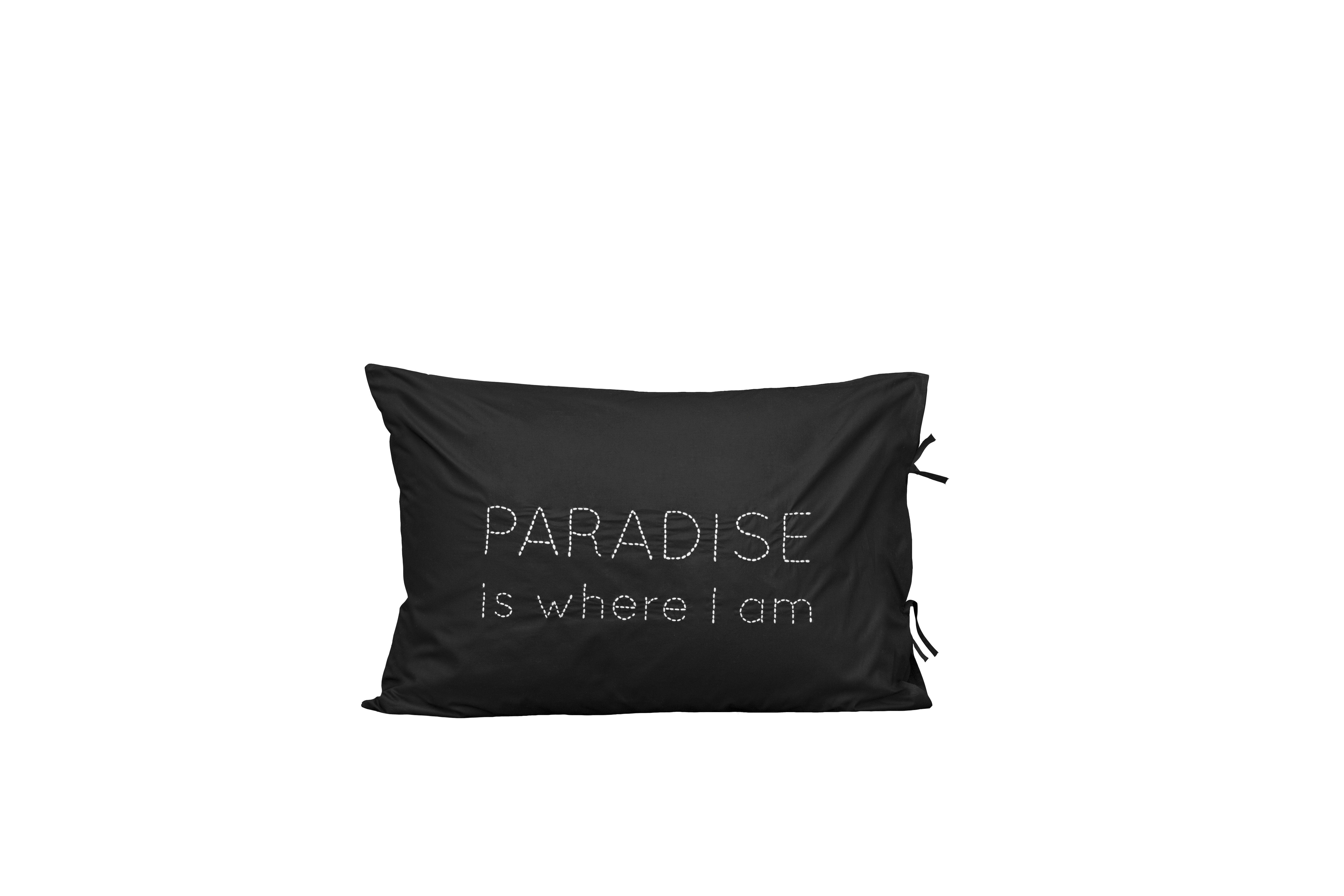 VALERIE BARKOWSKI ORPHEUS TAIE OREILLER BLACK PARADISE ECRU CREDIT TANIA PANOVA 80A165EUR
