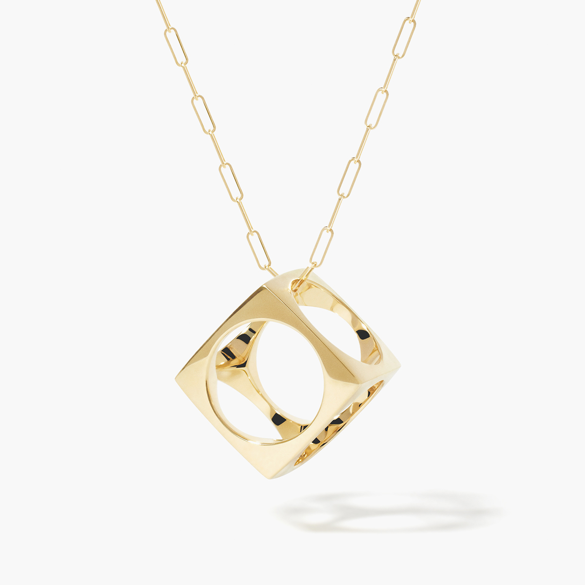 DINH VAN LE PAVE PENDANT BIG MODEL DINH VAN CHAIN S 80 CM YELLOW GOLD