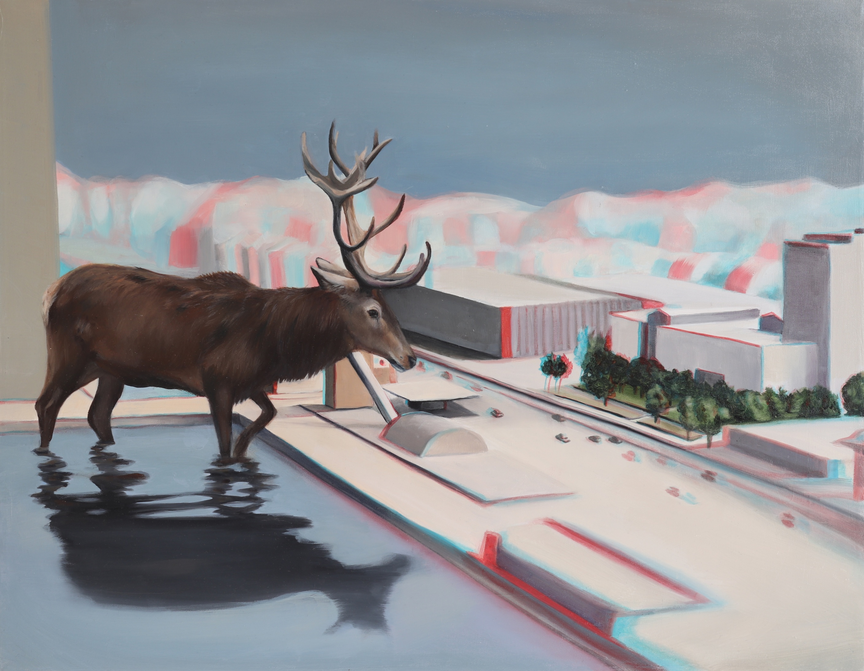 AAF26 FRAGILE CONCEPT GAJEK 451 ERROR   UNVAILABLE FOR LEGAL REASONS 2025 OIL ON CANVAS 65X50CM 1955EUR