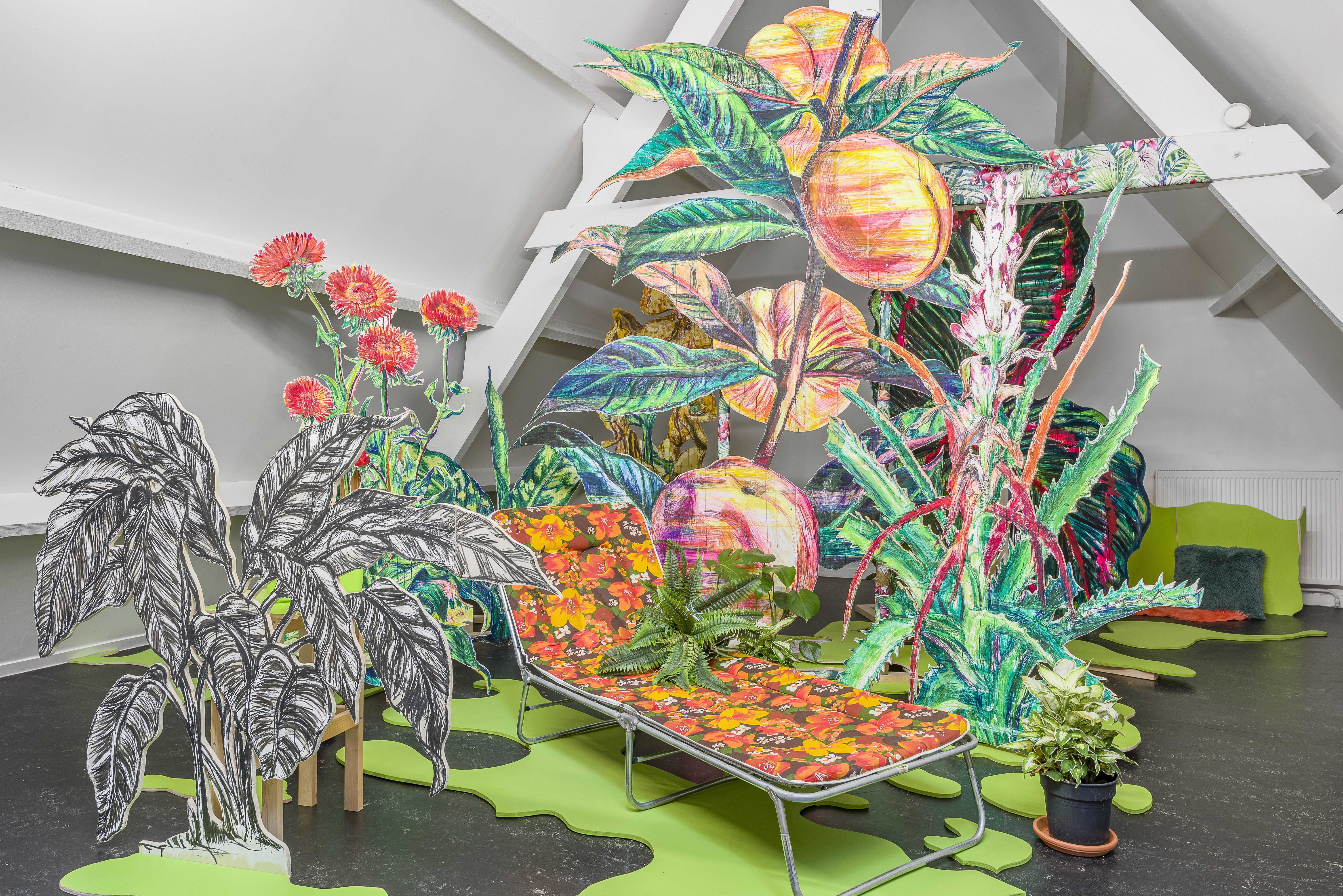 ALFONSE PAUL ET LES AUTRES FLEMISH PENTHOUSE INSTALLATION TECHNIQUE MIXTE LA FERME D EN HAUT VILLENEUVE D ASCQ FRANCE 2023 CREDIT EIIO STUDIO