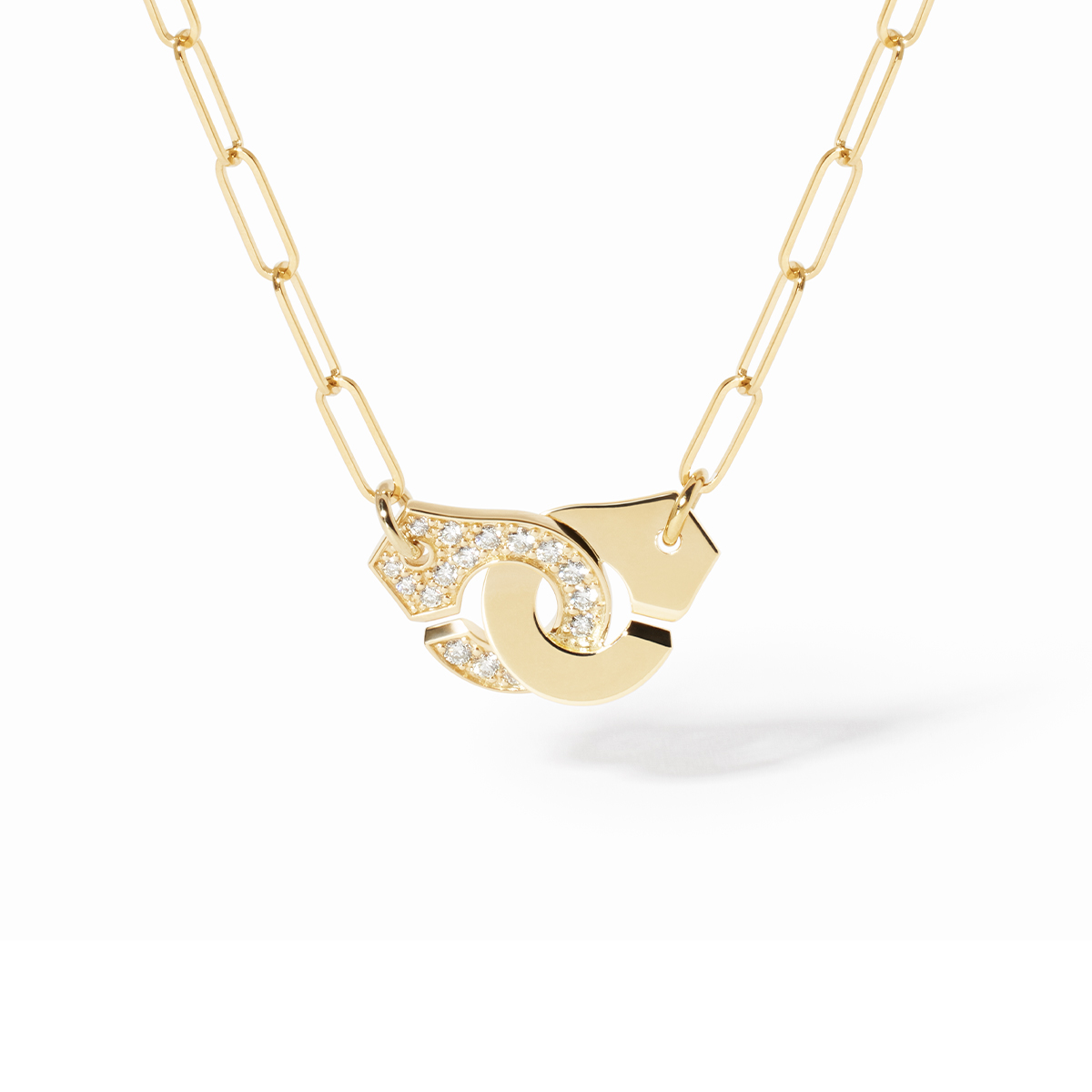 MEDIUM MENOTTES DINH VAN NECKLACE YELLOW GOLD AND DIAMONDS 5 480 EURO