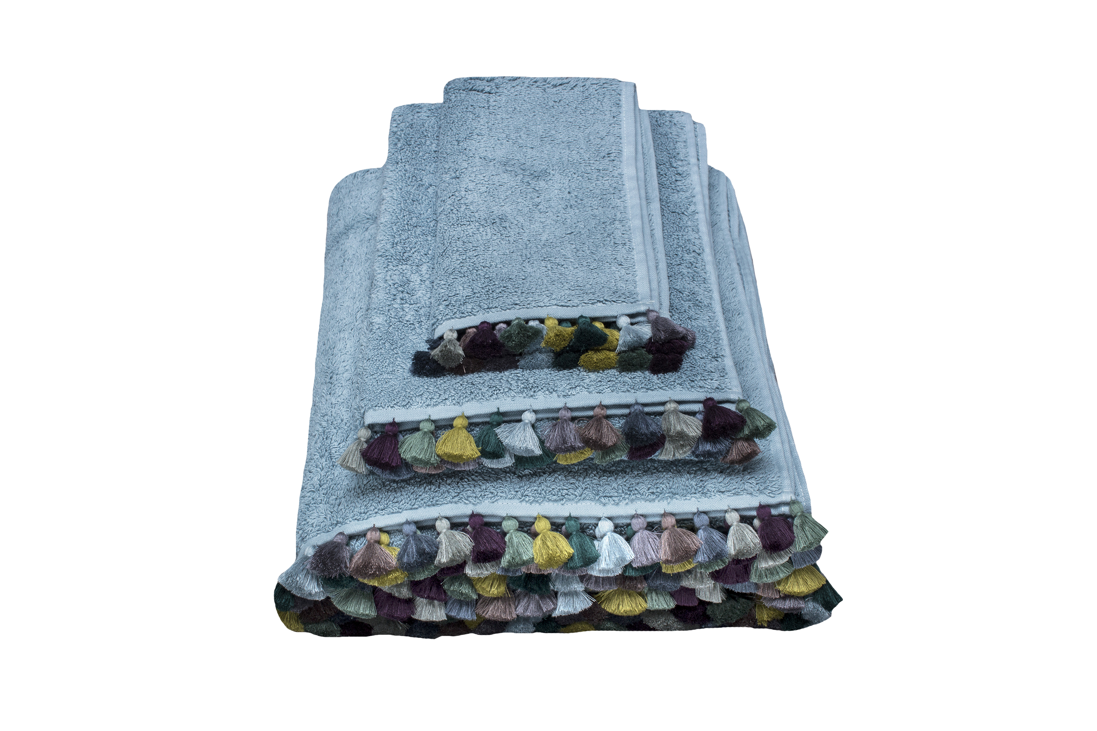 VALERIE BARKOWSKI  LAMU LINGE BAIN EPONGE WATER POMPONS AQUA CREDIT DELPHINE WARIN