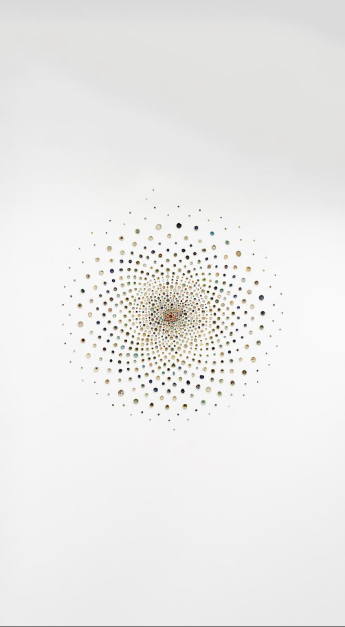 CB26 PONCE Y ROBLES Y JORGE LOPEZ GALERIAS CHIQUI GARCIA MANDALA CERAMICA DE GRES MODELADA A MANO COCIDA A 1250C 260X255CM 2000 2024