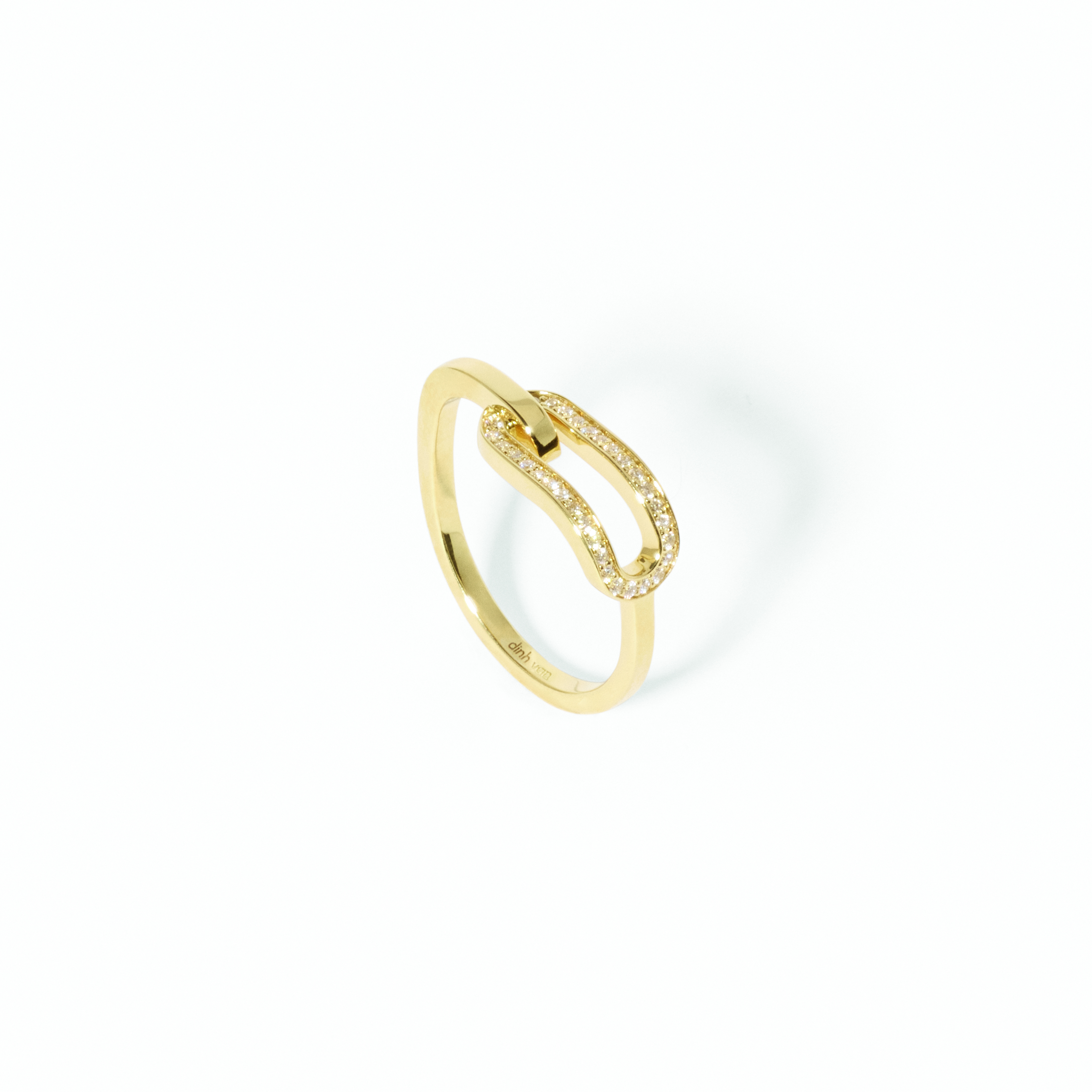 DINH VAN RING MAILLON PM YELLOW GOLD AND DIAMONDS