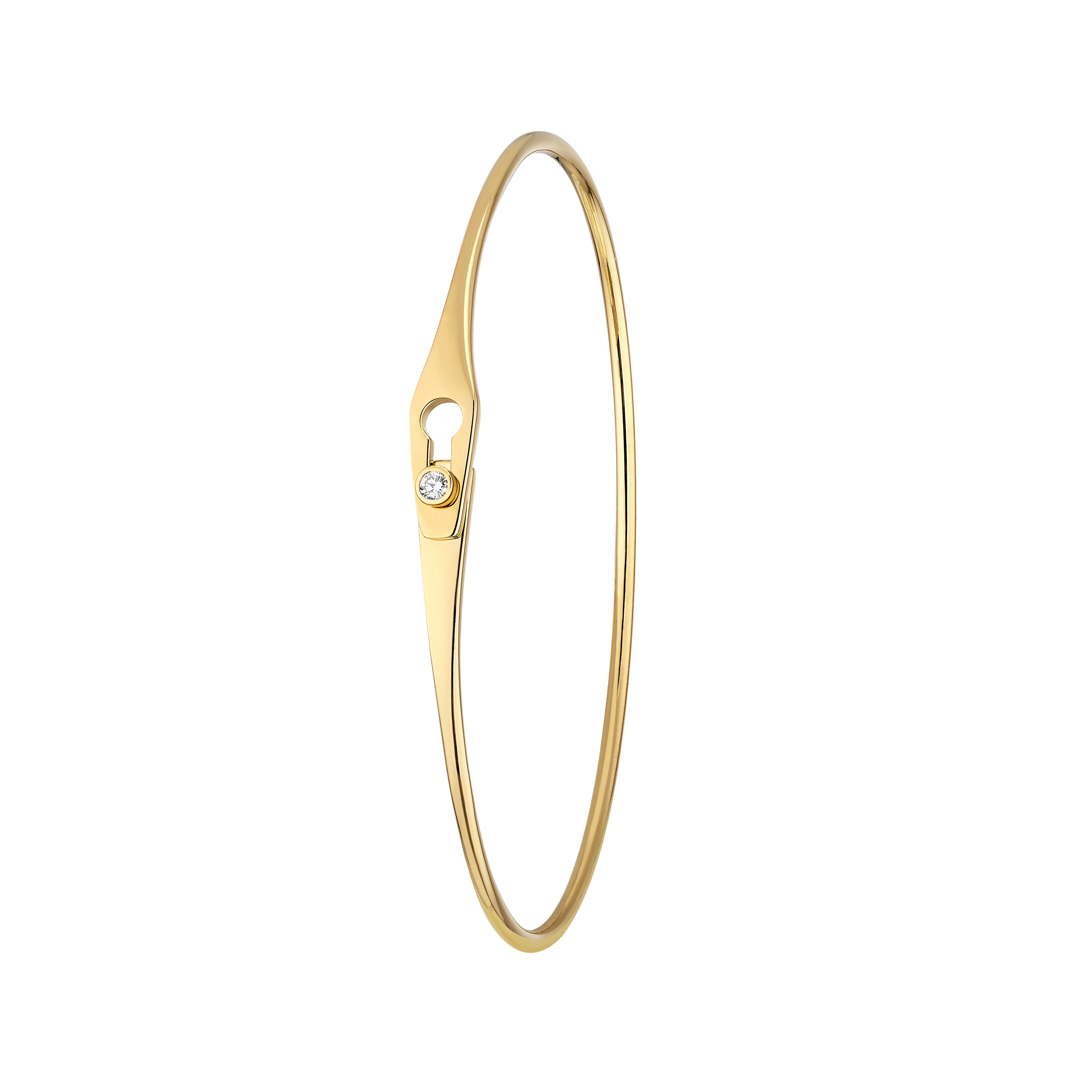 DINH VAN SERRURE BANGLE YELLOW GOLD AND DIAMONDS 