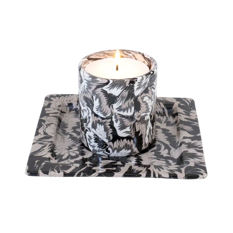 GILLES DEWAVRIN TERRES MELEES CANDLES AND TRAY