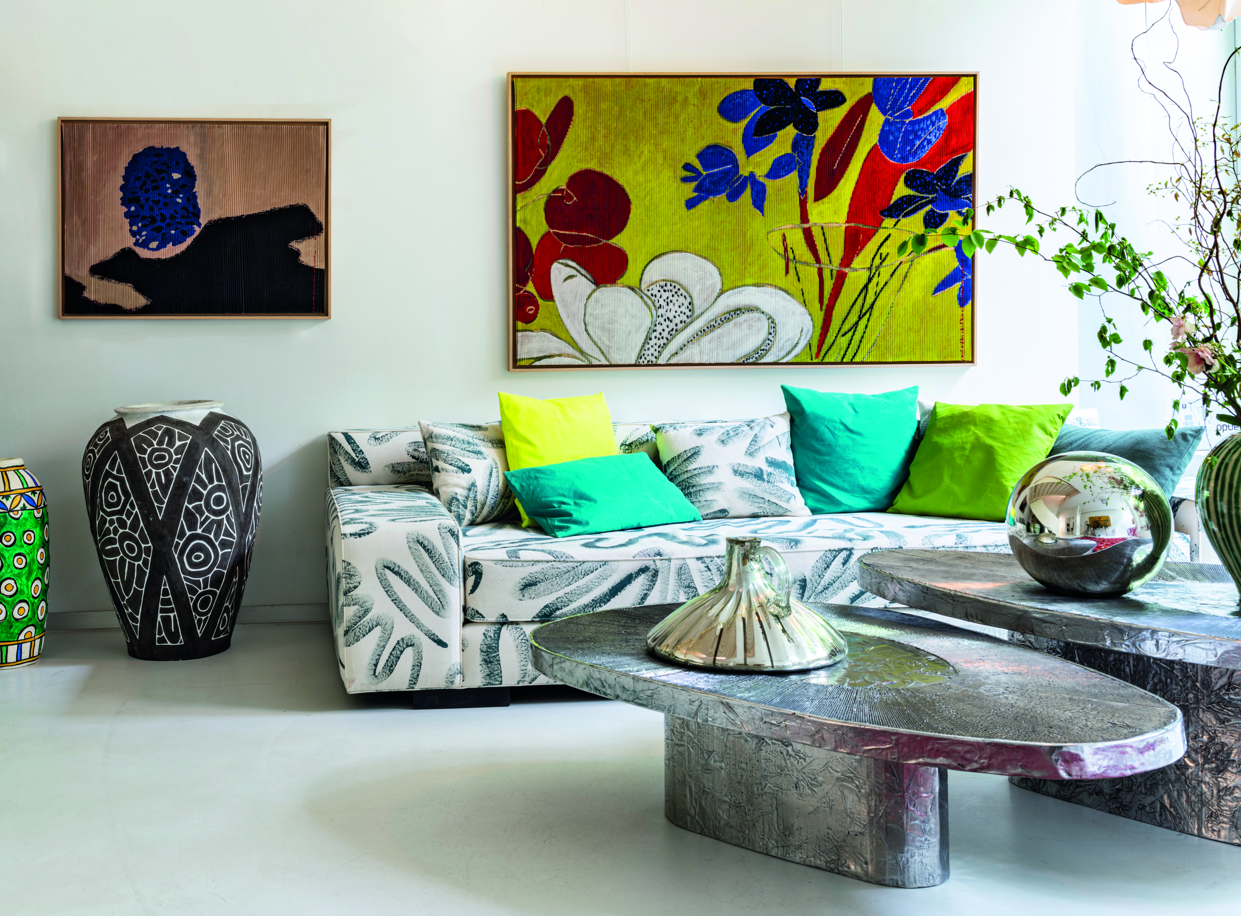 ISABELLE DE BORCHGRAVE BRONZE ALUMINIUM AVOCADO TABLE CREDIT JP GABRIEL