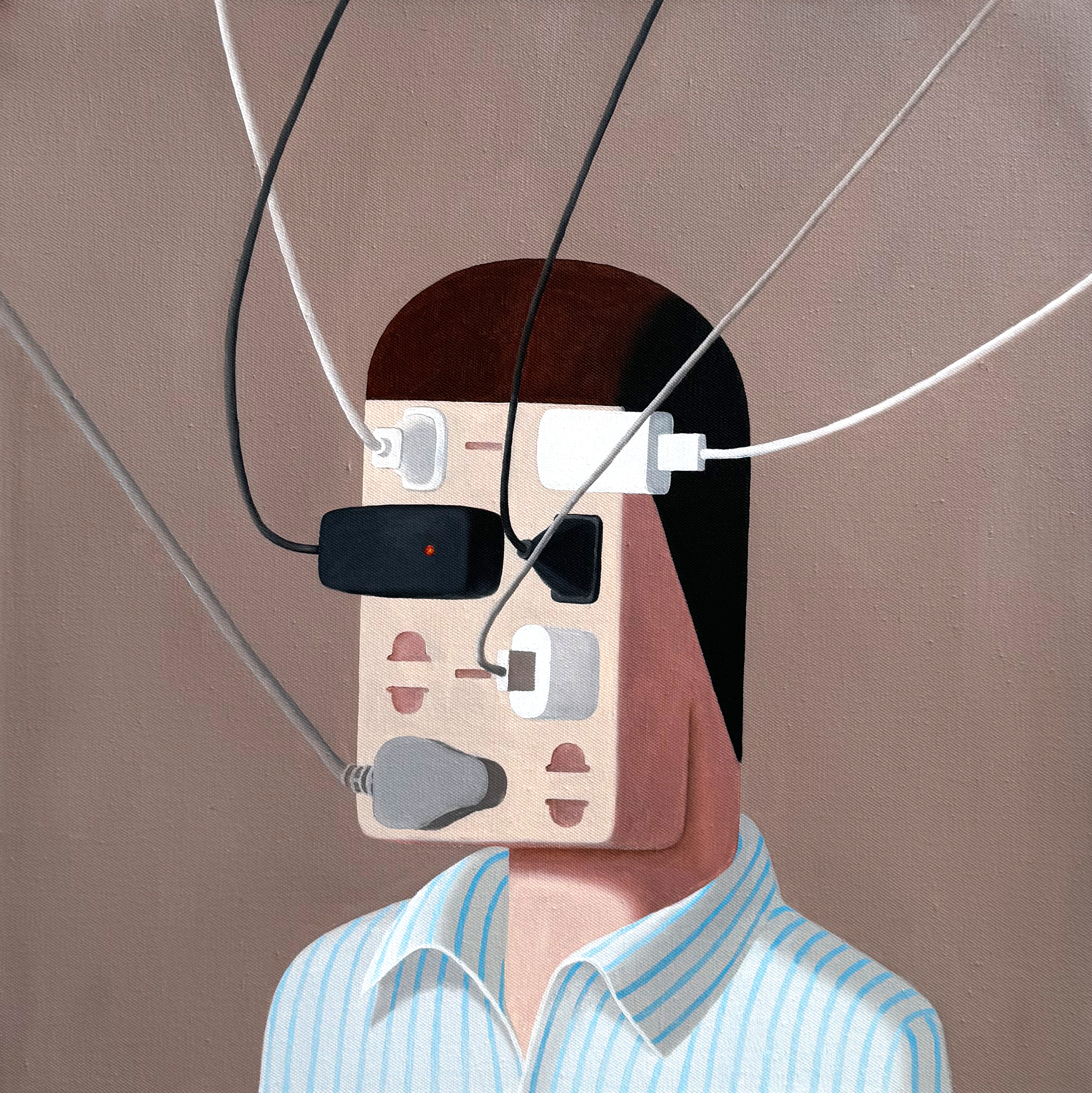 AAF26 60 CENT GALLERY ADRIANO WU WHO AM I TO ANYONE (1) 2024 OIL ON CANVAS 60X60CM 1480EUR