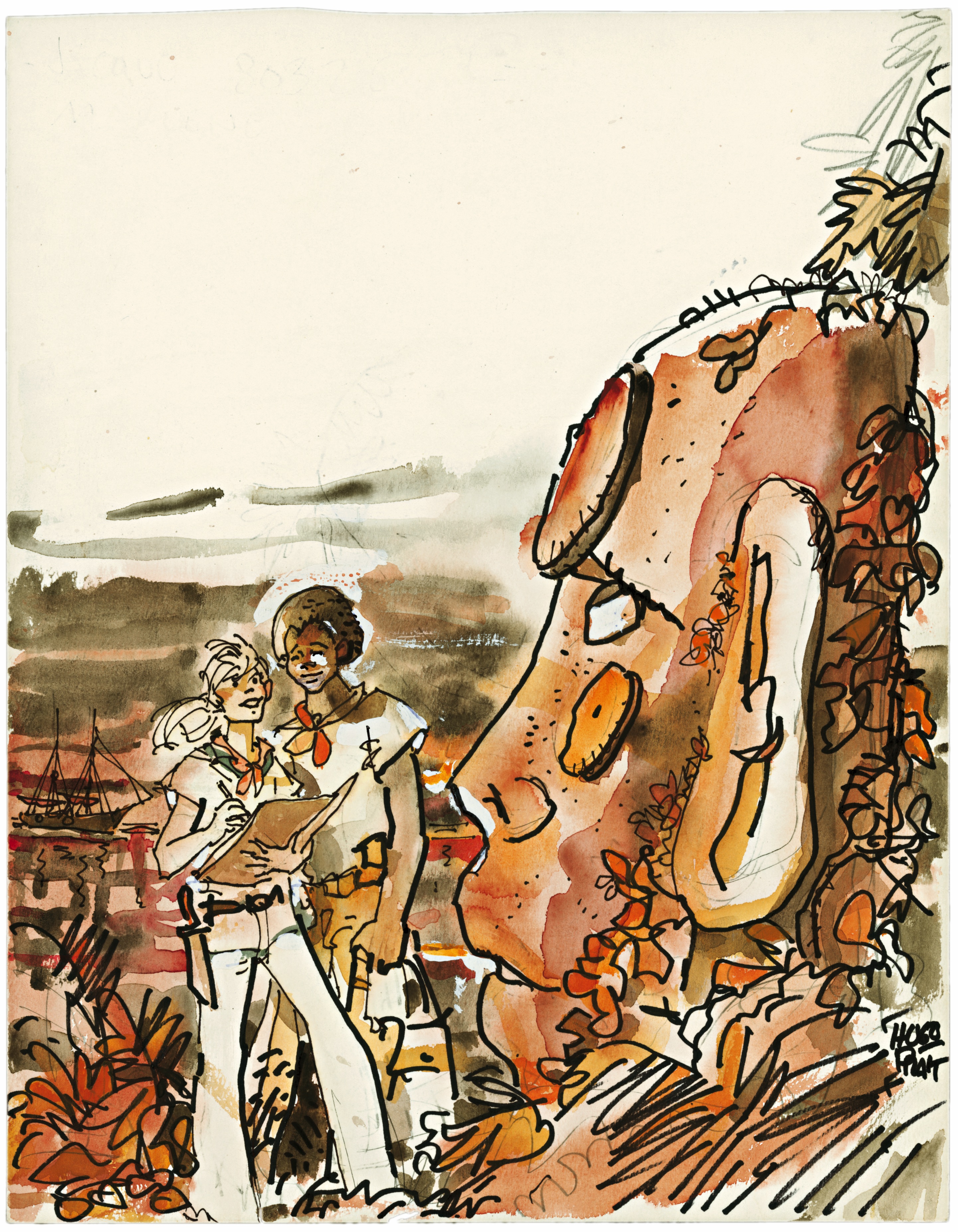 HUGO PRATT GEOGRAPHIES IMAGINAIRES CORTO MALTESE COVER OMSLAG VAN DE FRANSE UITGAVE VAN LIRE CREDIT 1993 CONG SA SUISSE ALL RIGHTS RESERVED