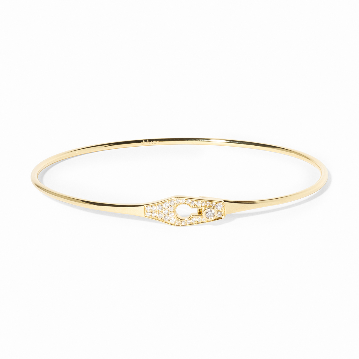 DIN VAN SERRURE JONC BRACELET YELLOW GOLD DIAMONDS