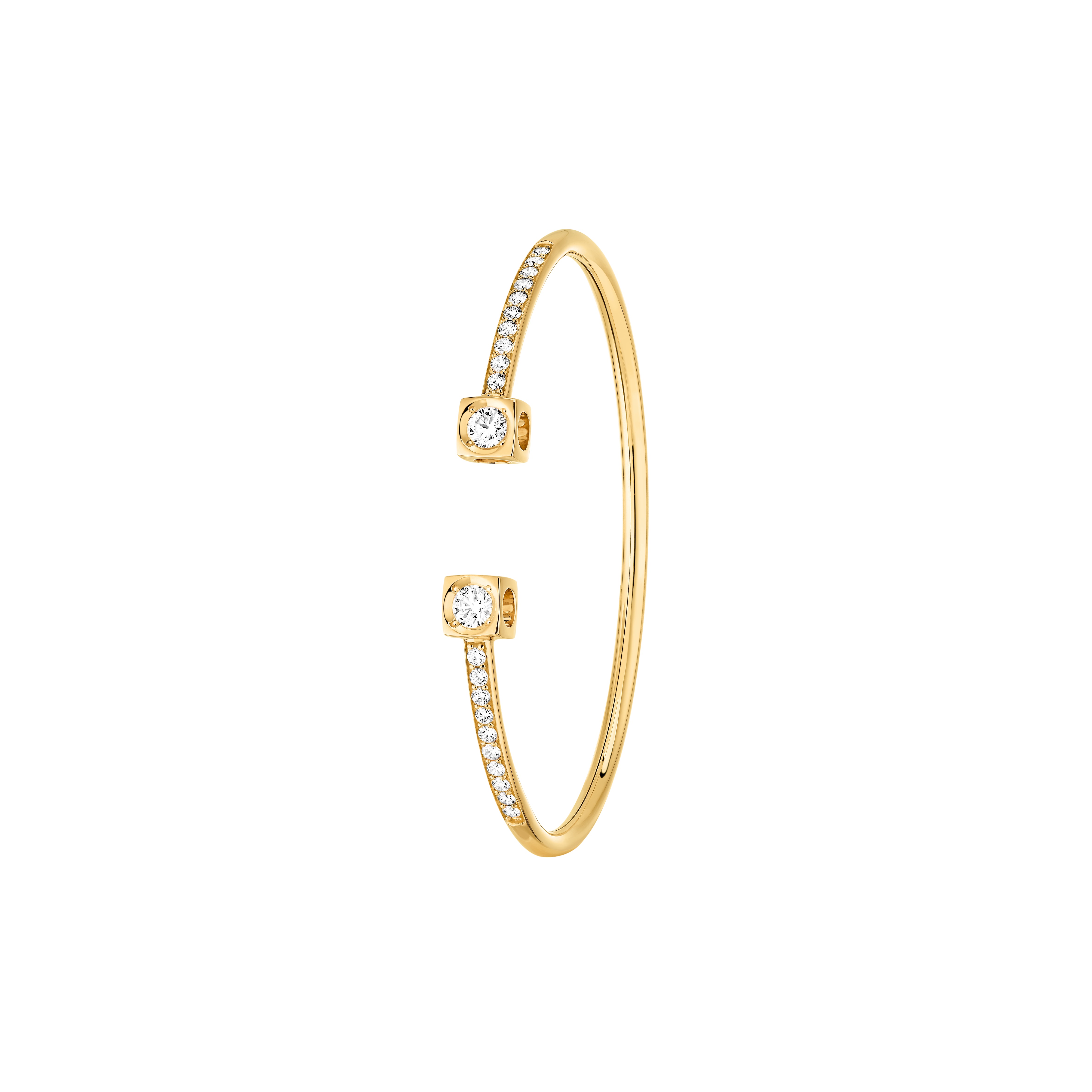 DINH VAN LE CUBE DIAMANT BRACELET FLEX PAVED WHITE GOLD