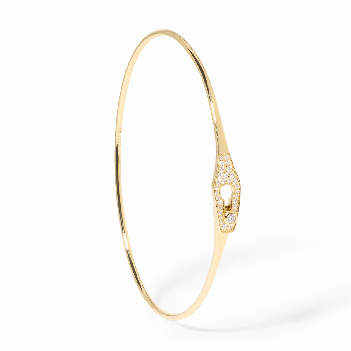 DIN VAN SERRURE JONC BRACELET YELLOW GOLD DIAMONDS 
