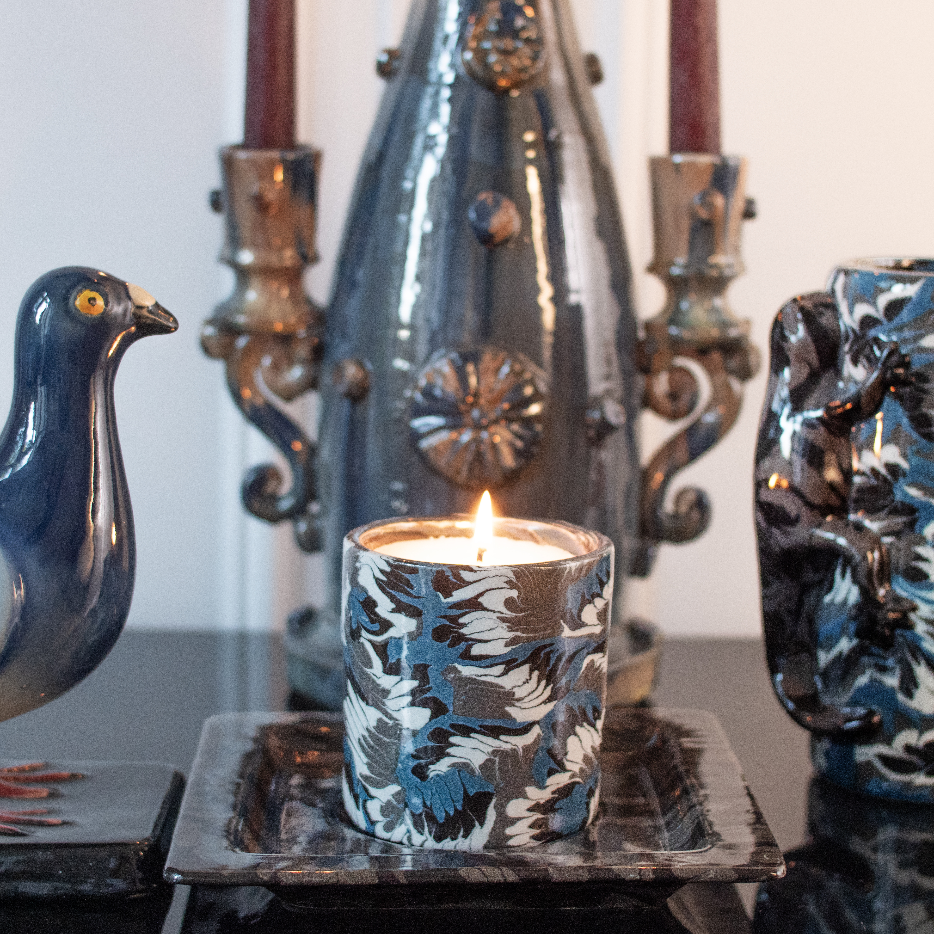 GILLES DEWAVRIN TERRES MELEES CANDLES 60EUR SINGLE TRAY 195EUR CREDIT ARNO CARAVEL 7