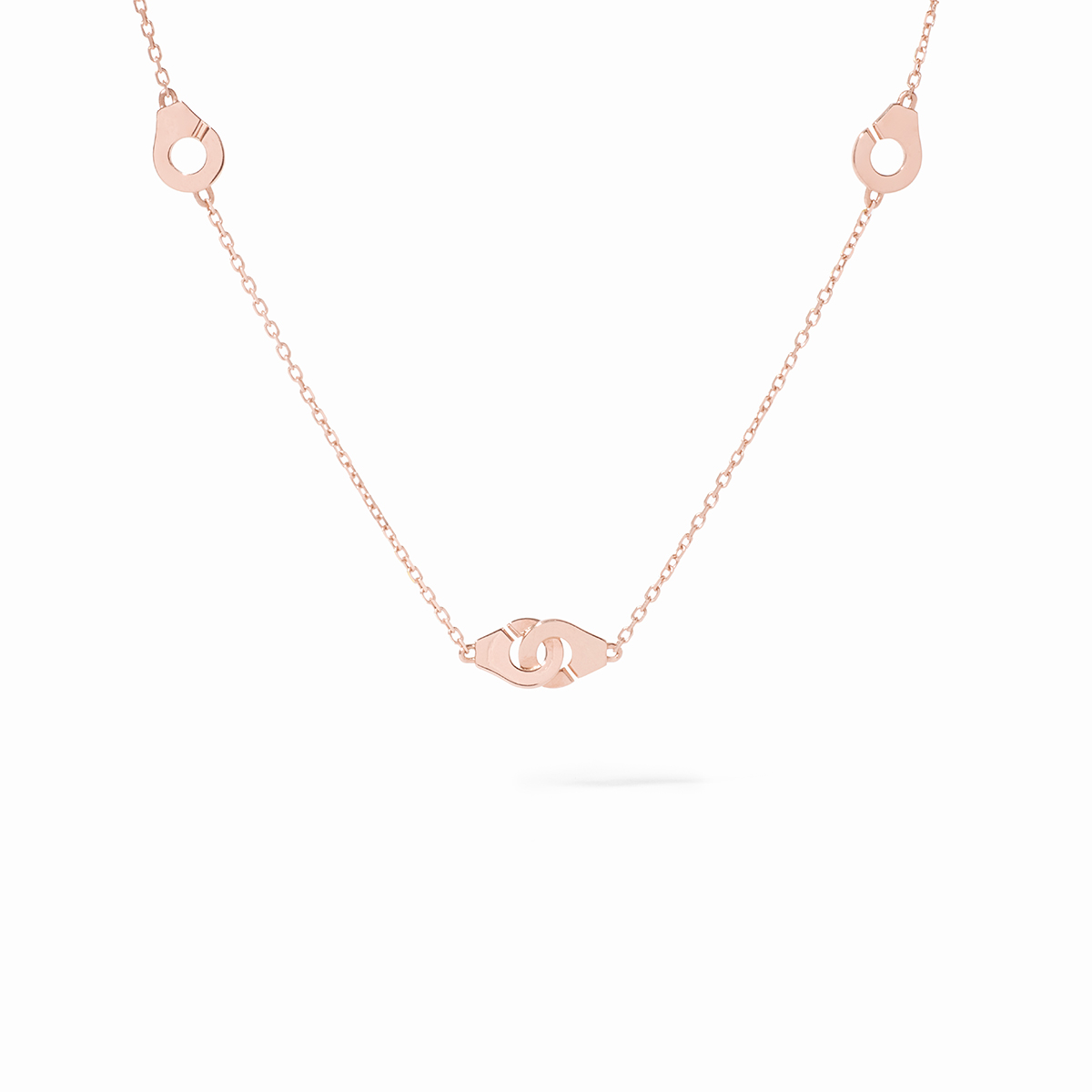 DINH VAN MENOTTES R5 NECKLACE FORCAT CHAIN ROSE GOLD