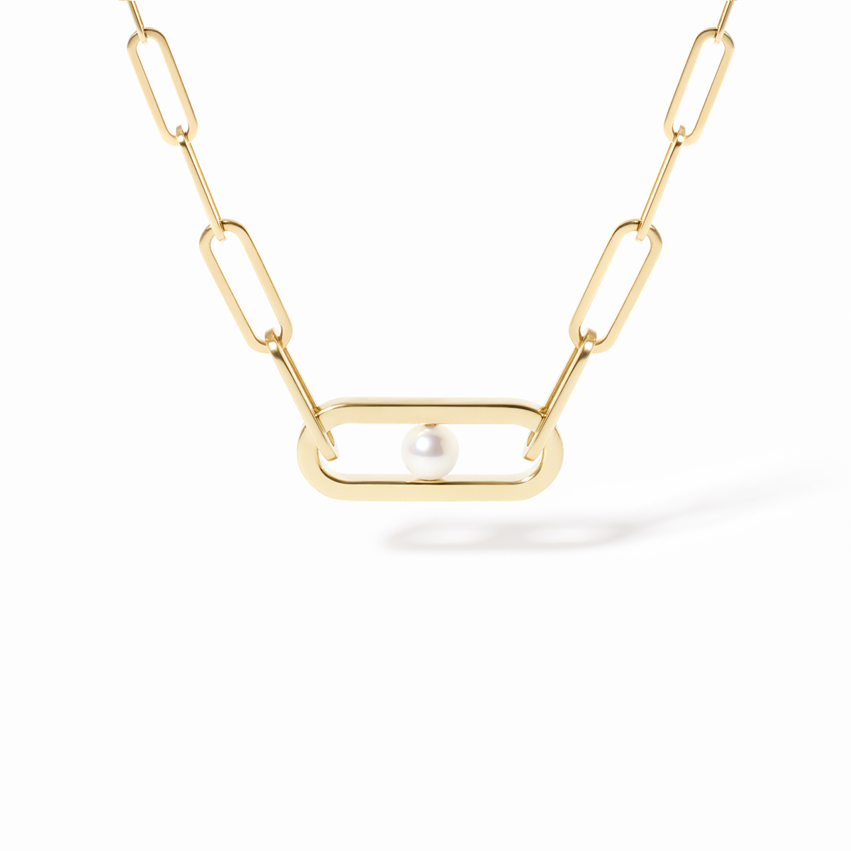 DINH VAN MAILLON PERLE COLLIER MOYEN MODÈLE OR JAUNE ET PERLE D AKOYA