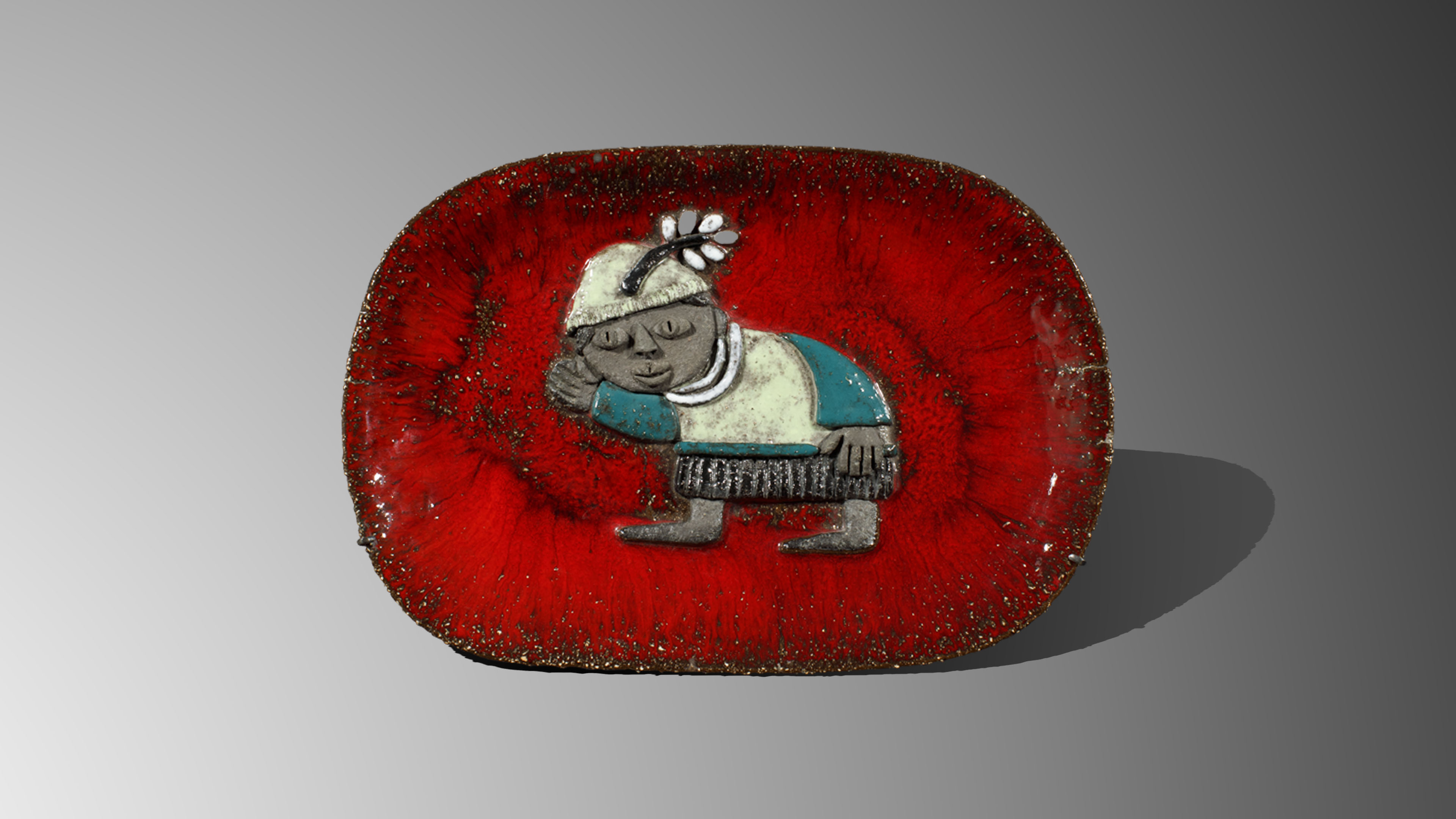 CB26 LA PEAU DE L OURS REJEAN PEYTAVIN SUNRISE PORCELAIN STAINED AND ENAMELLED 35CM X 21CM X 17CM 2025