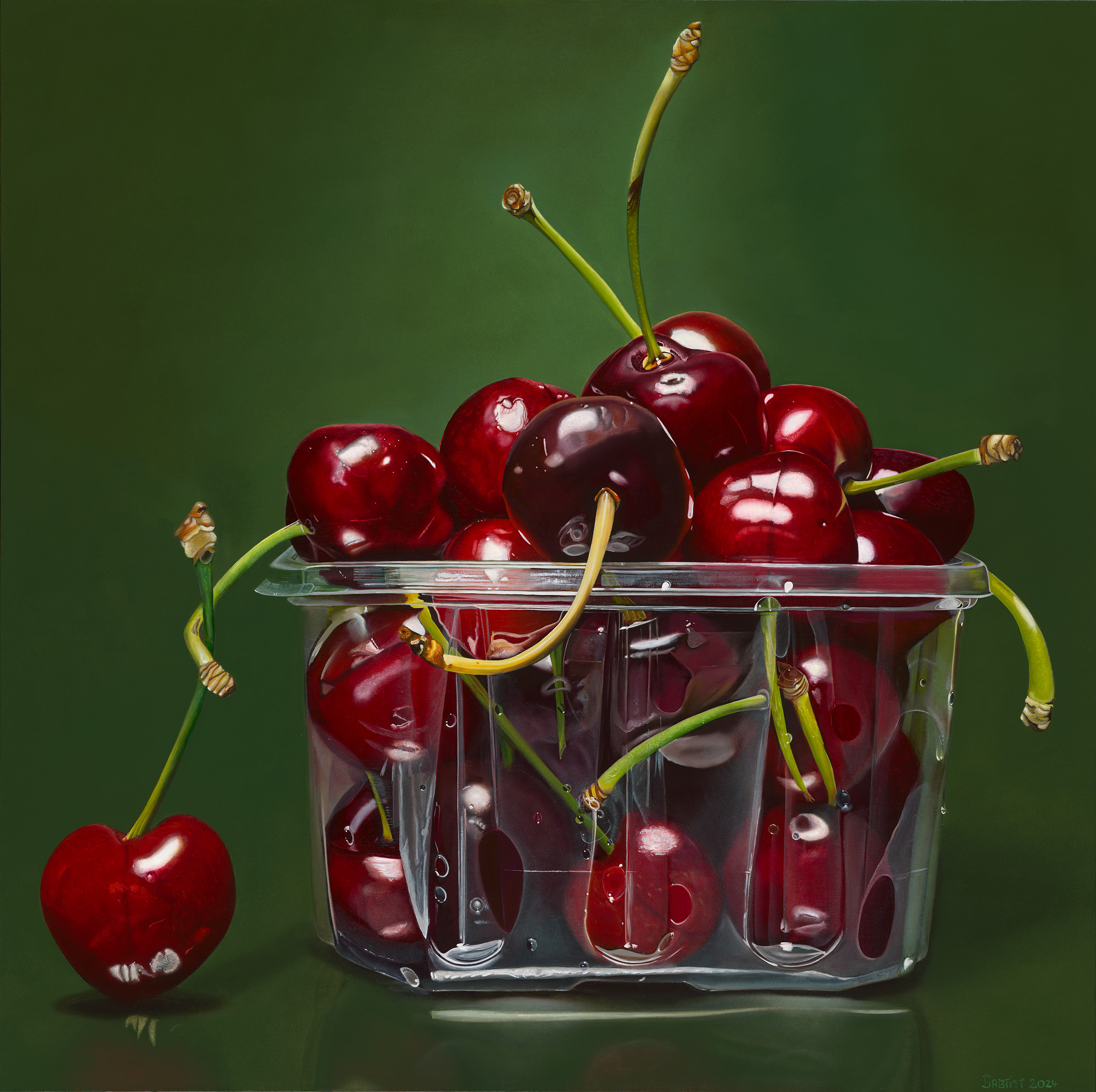 AAF26 MEESTERS VAN HET REALISME MANON BAPTIST KERSEN 2024 OIL PAINTING 100CM X 100CM 3800EUR