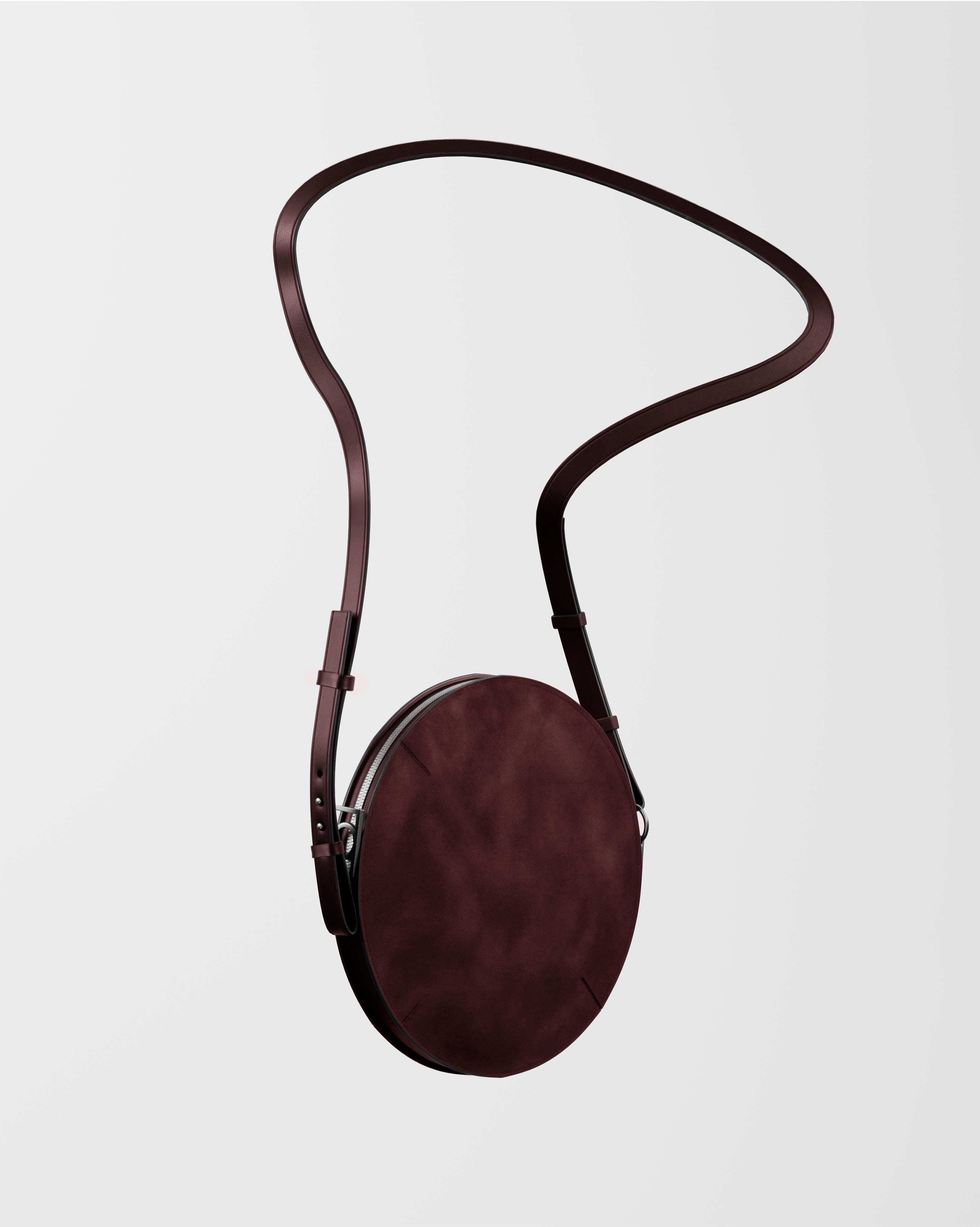 AMOROMA THE ROUND BAG BORDEAUX