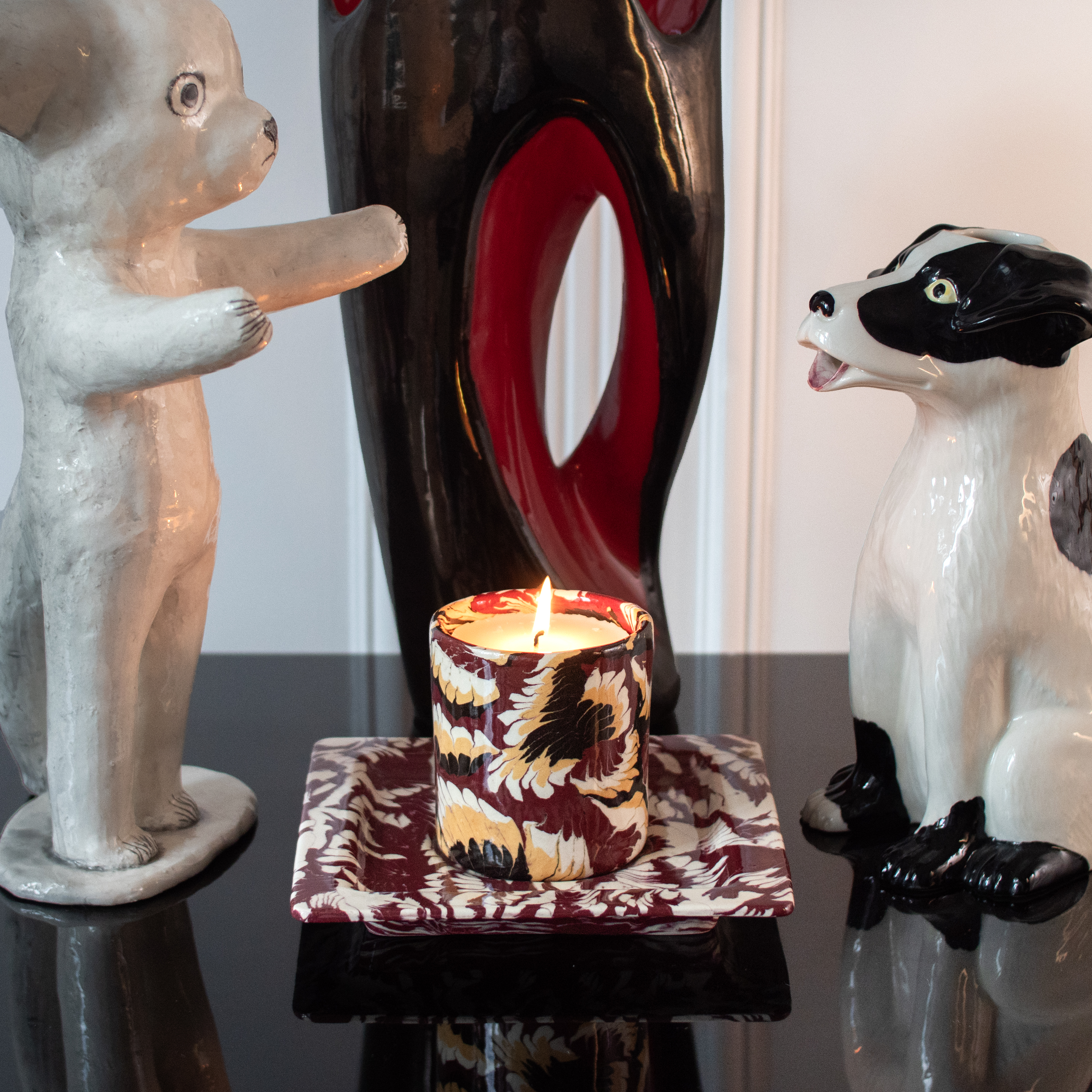 GILLES DEWAVRIN TERRES MELEES CANDLES 60EUR SINGLE TRAY 195EUR CREDIT ARNO CARAVEL 5