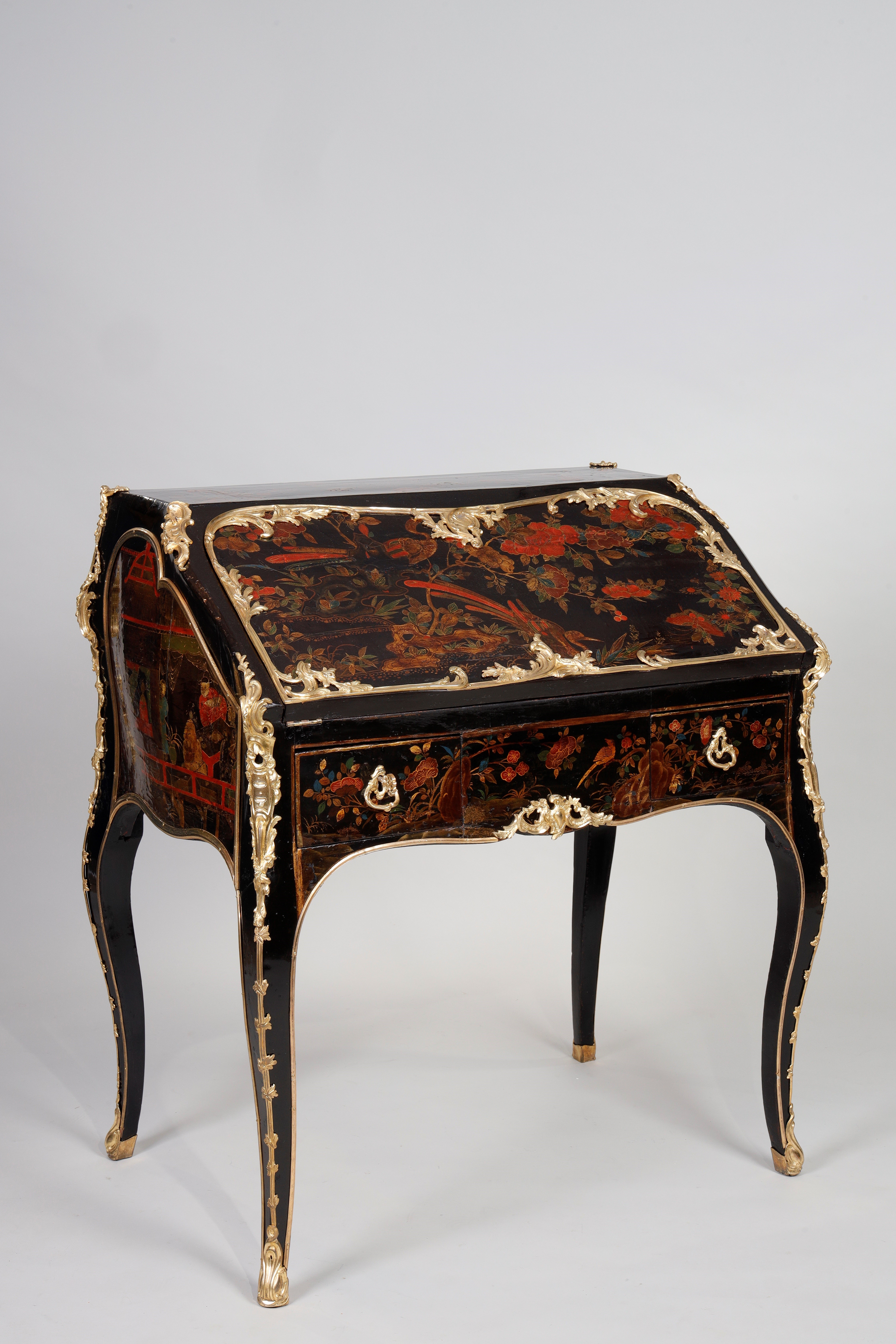 COSTERMANS BUREAU DOS D ANE LAQUE DE CHINE ESTAMPILLE JACQUES DUBOIS 1755