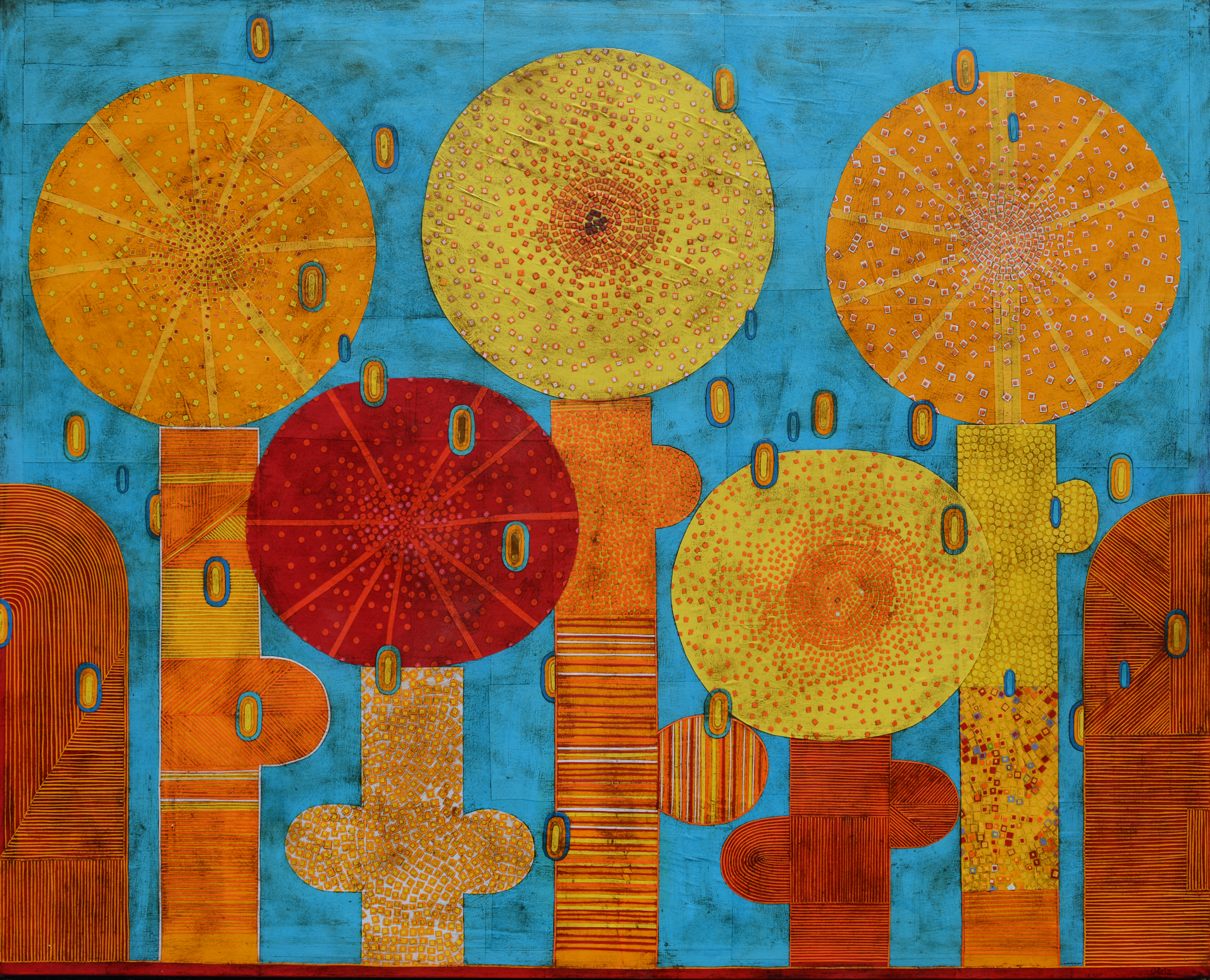 AAF26 OLIVIA CONNELLY GALLERY GUSTAVO ORTIZ FLOWERS 2025 MIXED MEDIA 150X120CM 8950EUR