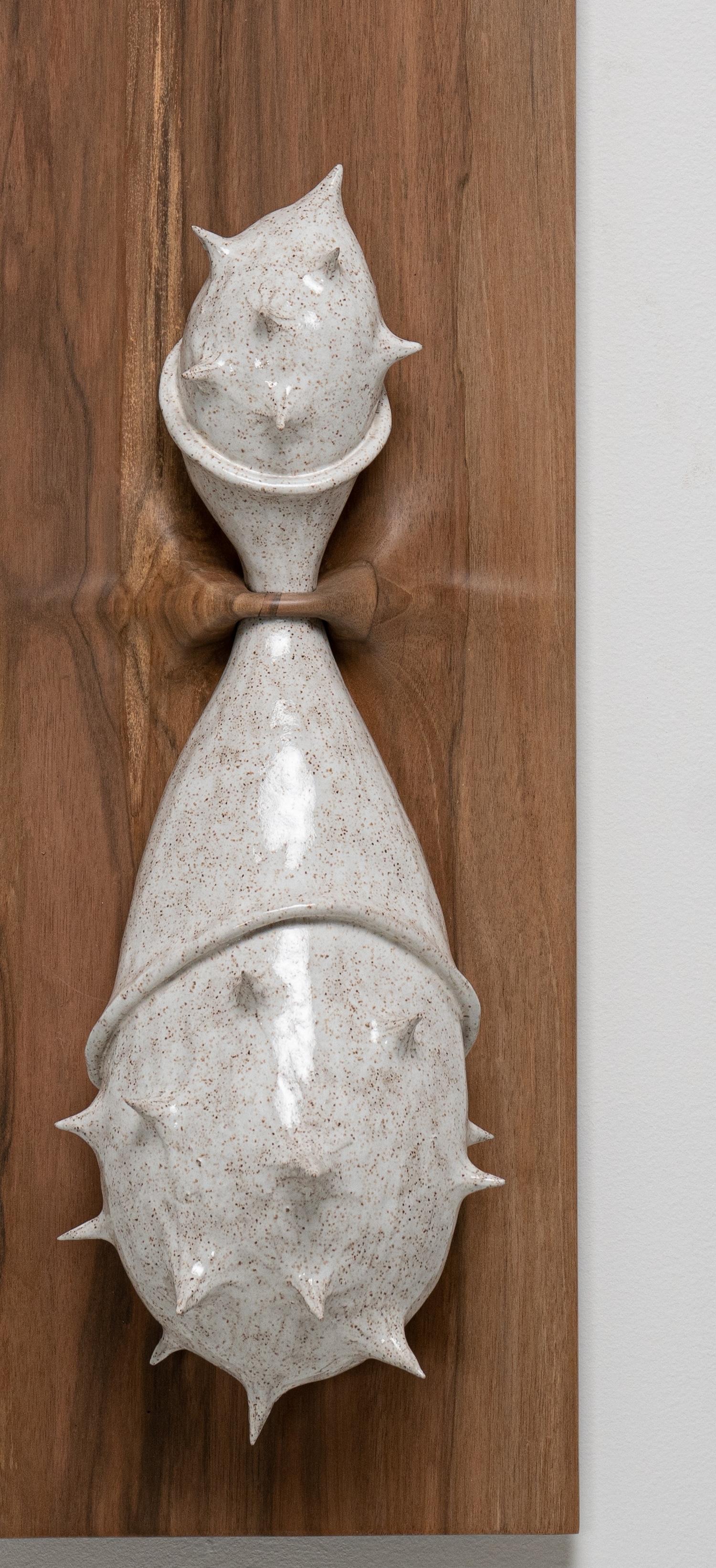 CB26 BRAZIL MODERNIST ANDRE FERRI SCULPTURE SERES 4 2024 SOLID WOOD AND ENAMELED CERAMIC 100CM X 35CM X 35CM