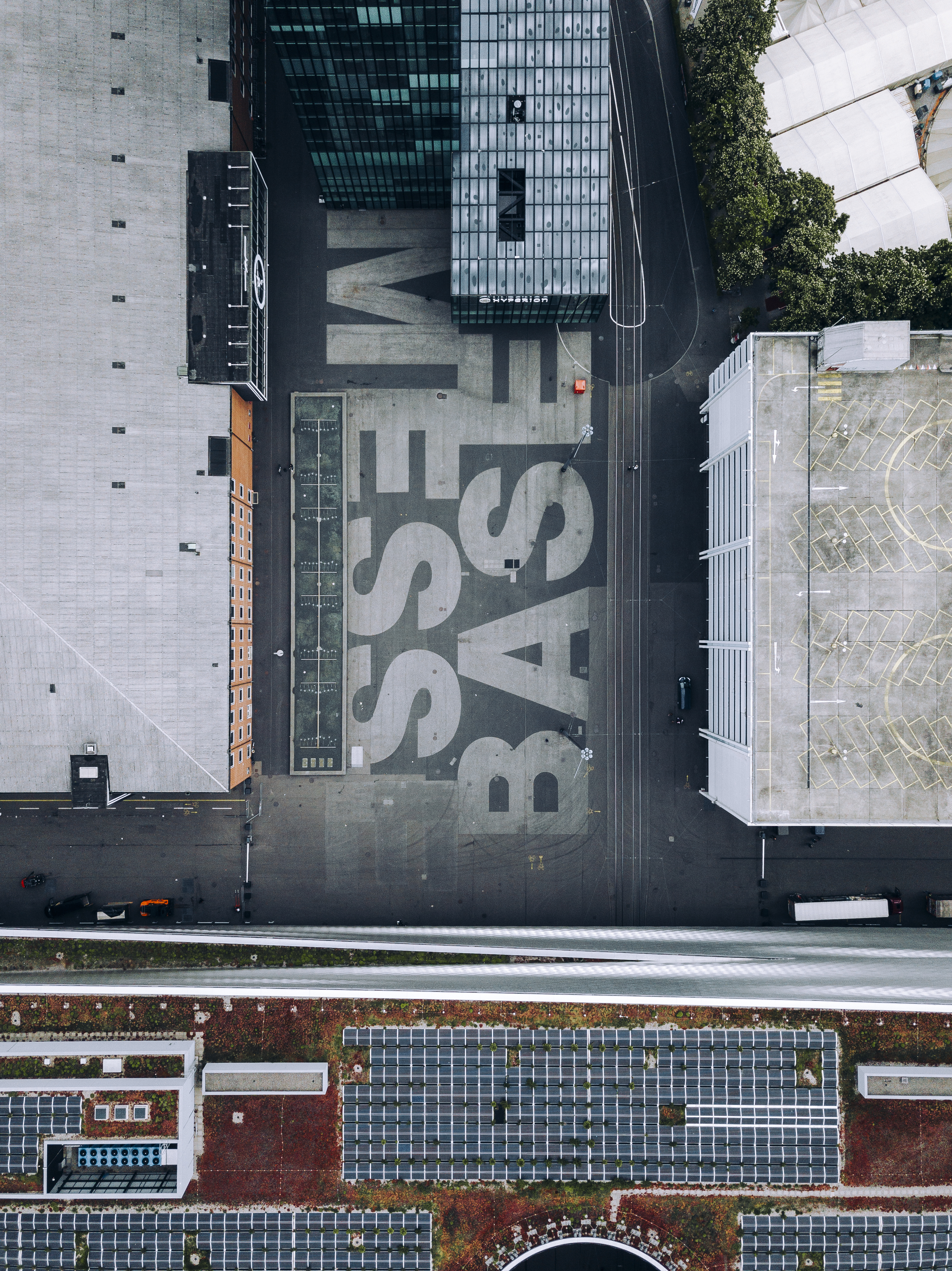 CERAMIC BRUSSELS 2027 C BASEL TOURISMUS LUFTAUFNAHME MESSEPLATZ AERIAL VIEW MESSEPLATZ
