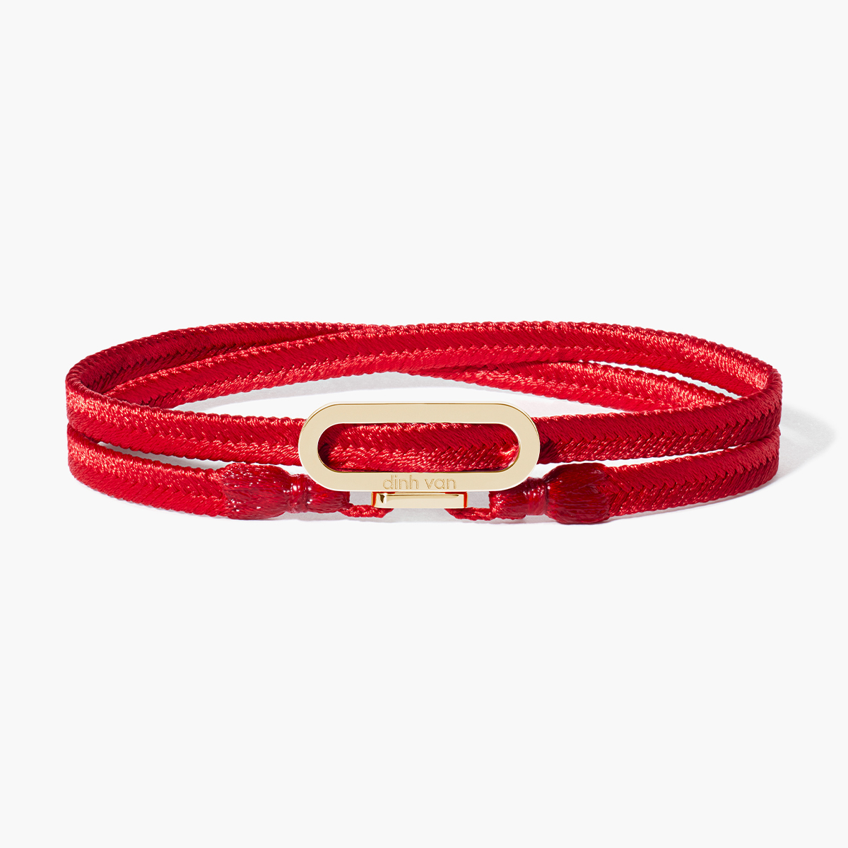 DINH VAN BRACELET TISSE MAILLON ROUGE OR JAUNE 1800EUR