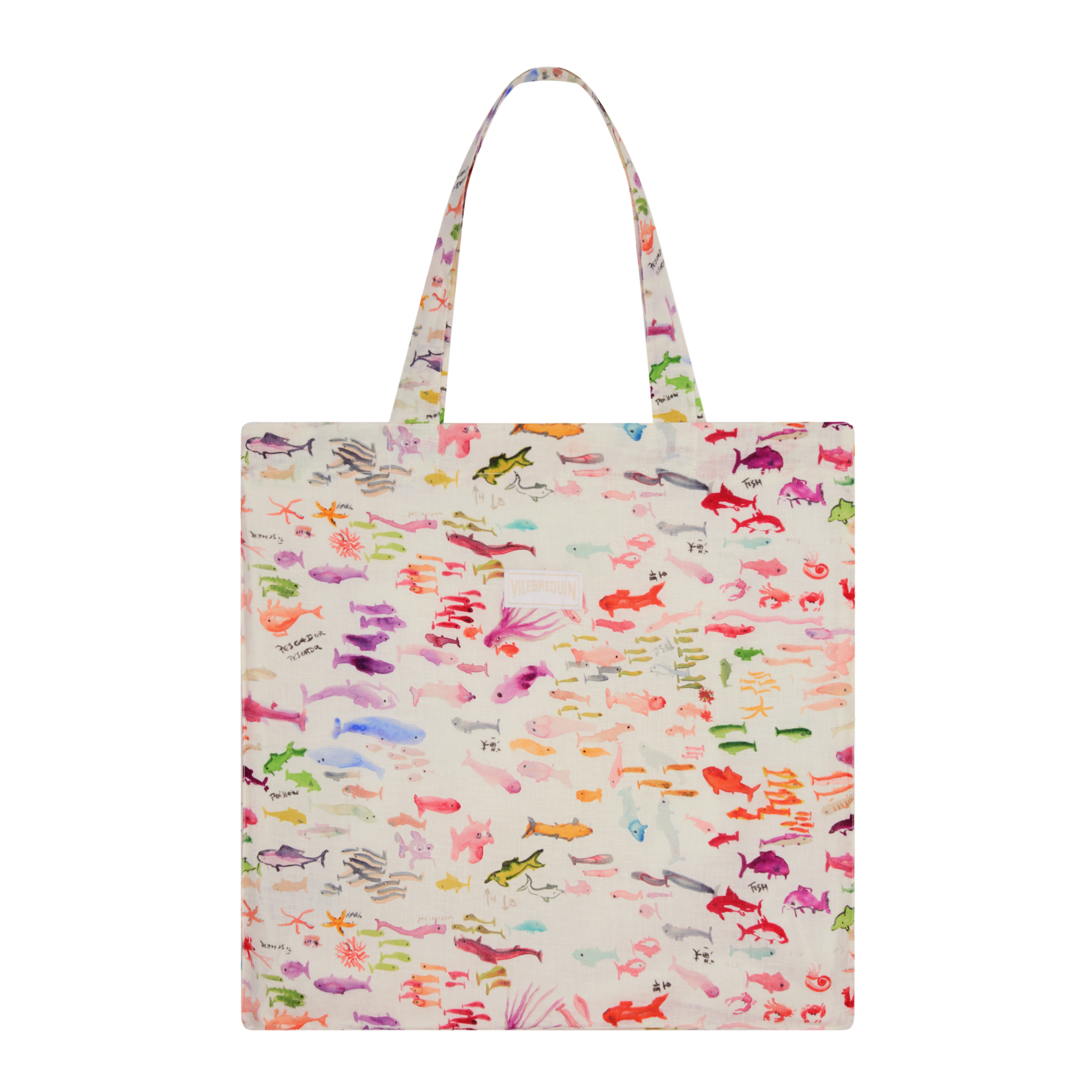 VILEBREQUN X FABRICE HYBER LINEN TOTE BAG PESCADOR 165EUR