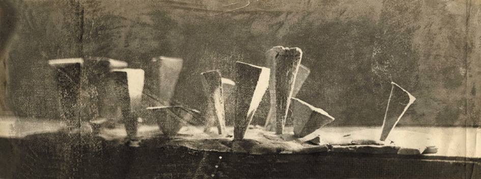 CID  DL28. MICHELE DE LUCCHI – VILLAGGIO DI ABITAZIONI A CONFICCO, STAMPA FOTOGRAFICA B N   1975