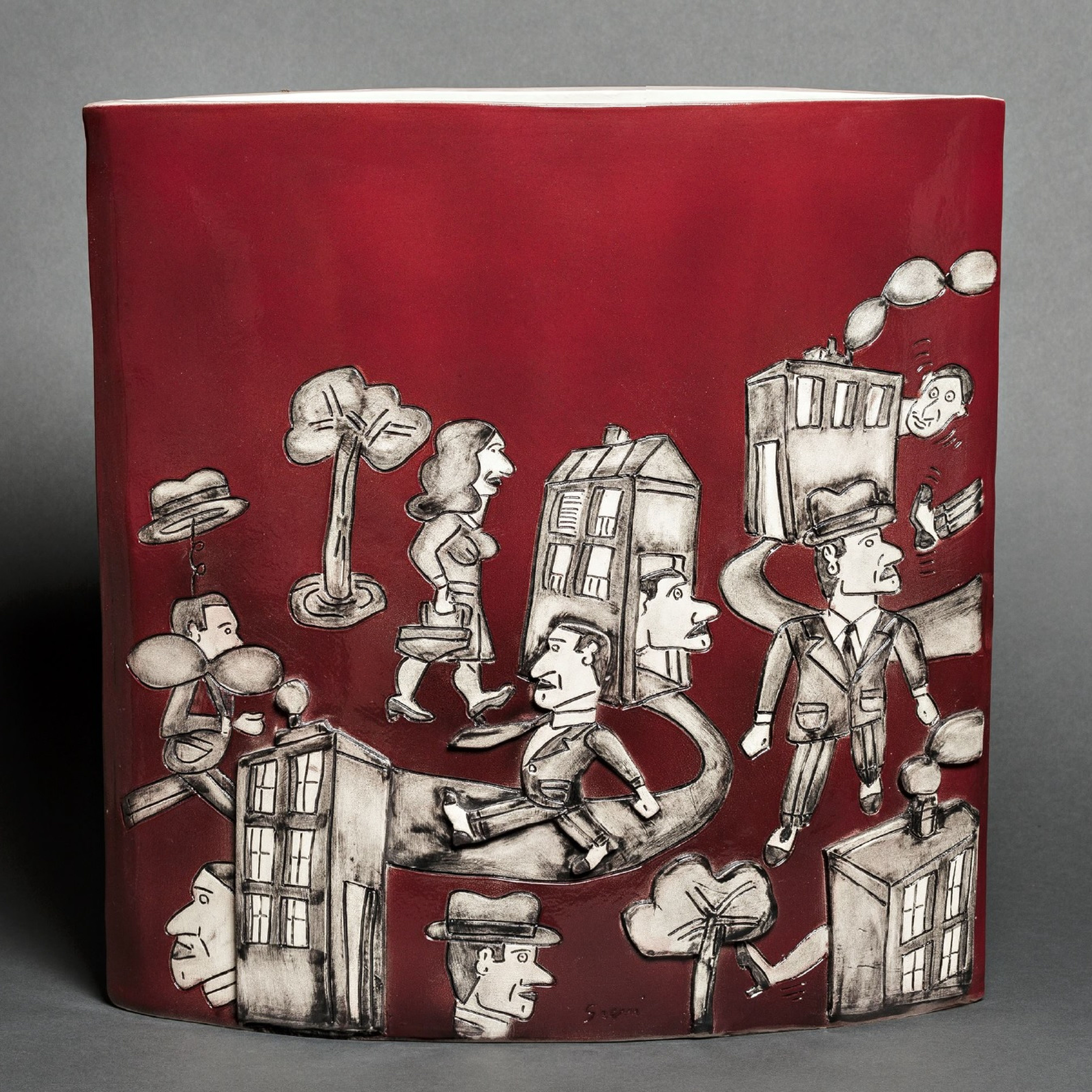 CB26 GALERIE VALLOIS ANTONIO SEGUI RED VASE