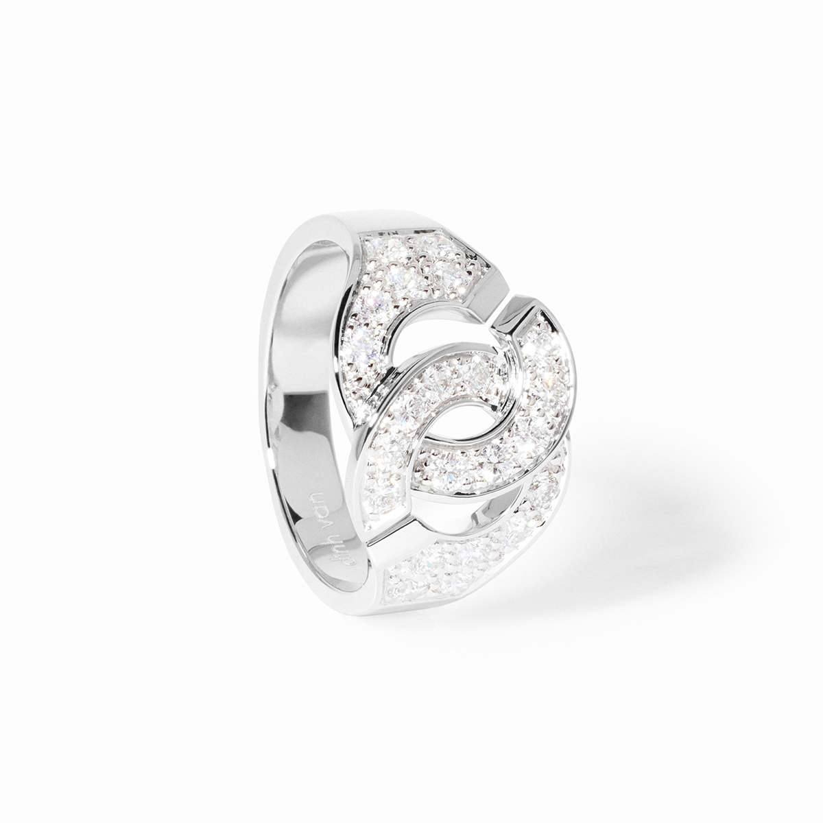 MENOTTES DINH VAN MEDIUM RING WHITE GOLD AND DIAMONDS 5 500 EURO