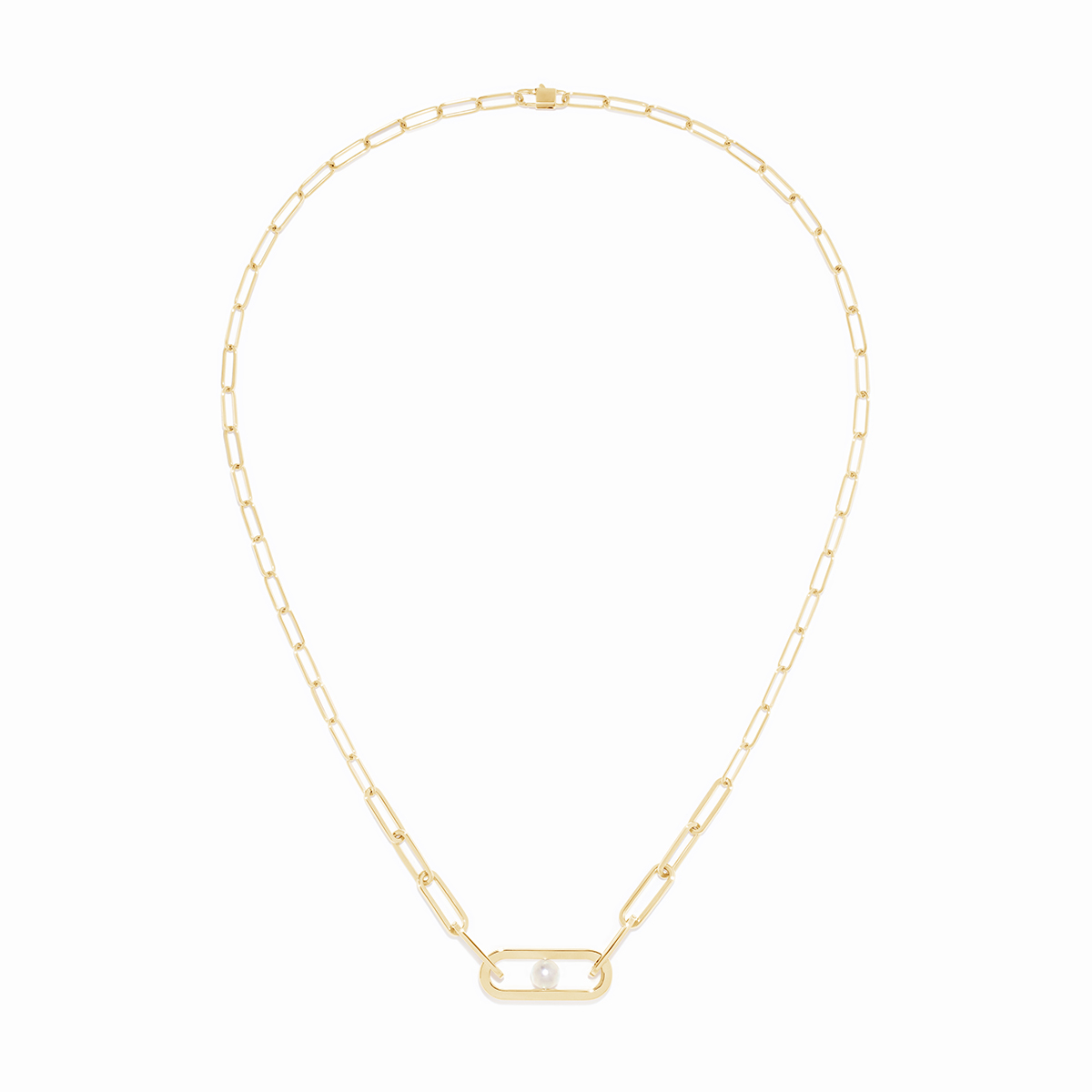 DINH VAN MAILLON PERLE COLLIER MOYEN MODÈLE OR JAUNE ET PERLE D AKOYA (2)