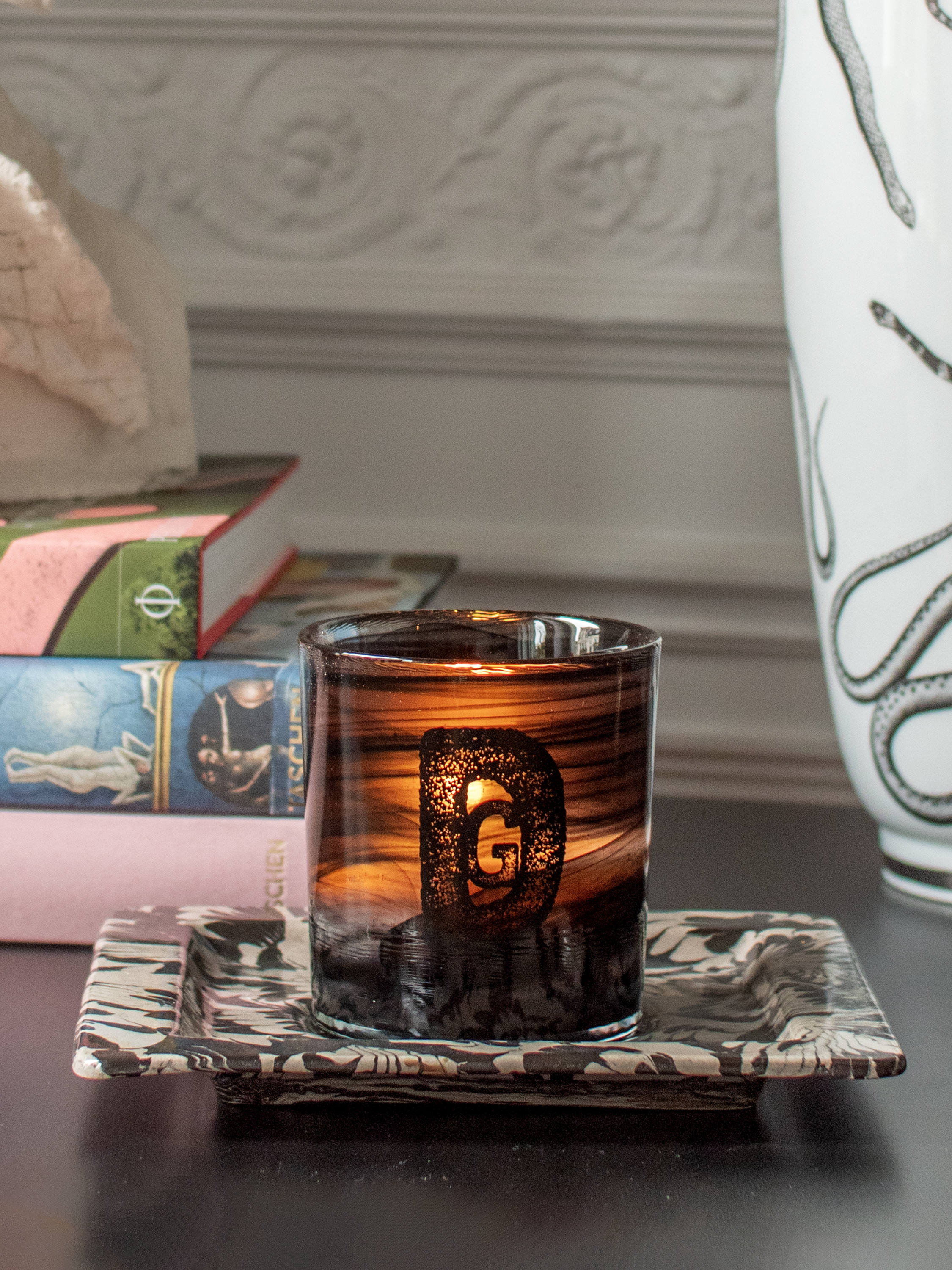 GILLES DEWAVRIN VERRERIE ARTISANALE AND TERRES MELEES TRAY (1)