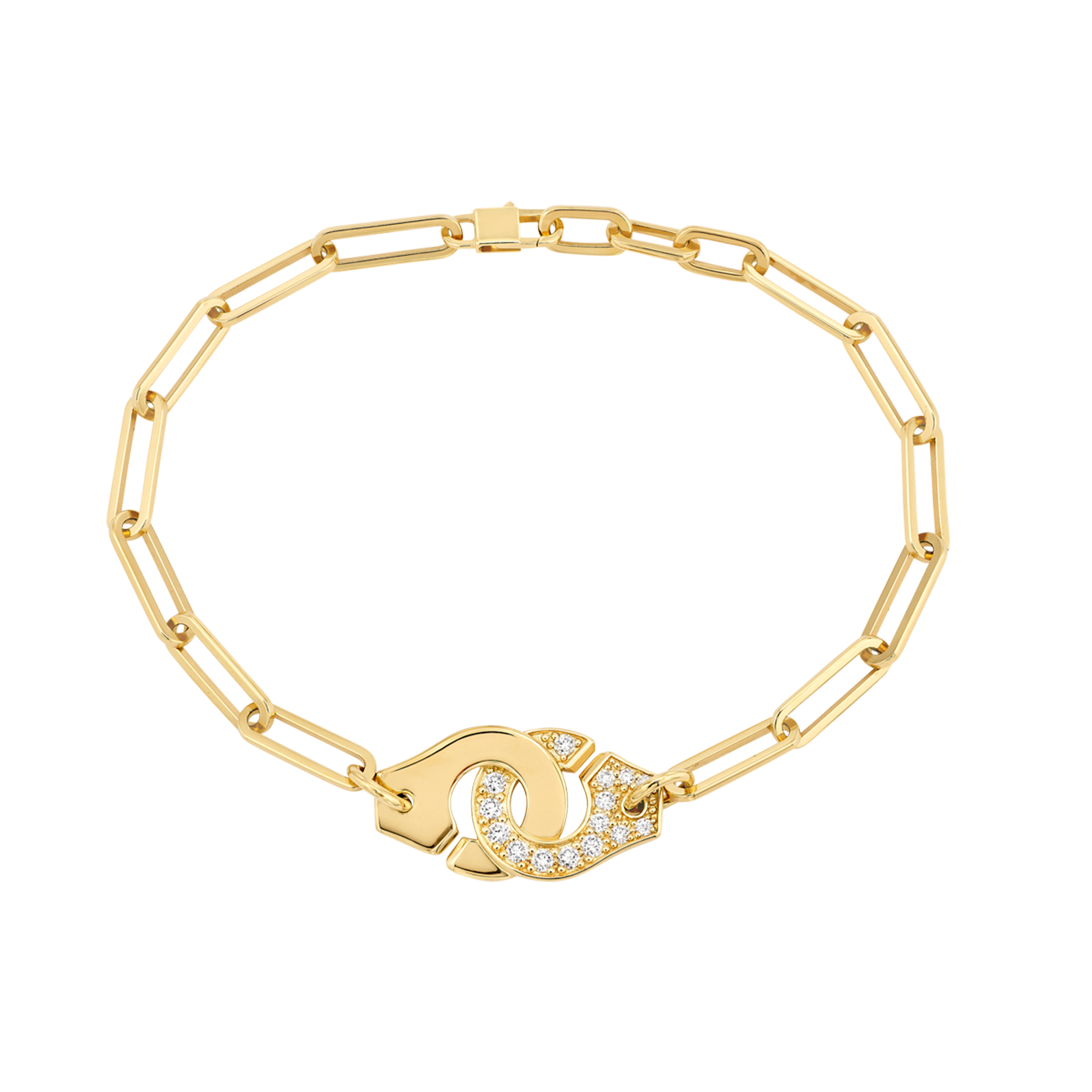 DINH VAN BRACLET MENOTTES R12 SMALL YELLOW GOLD DIAMONDS
