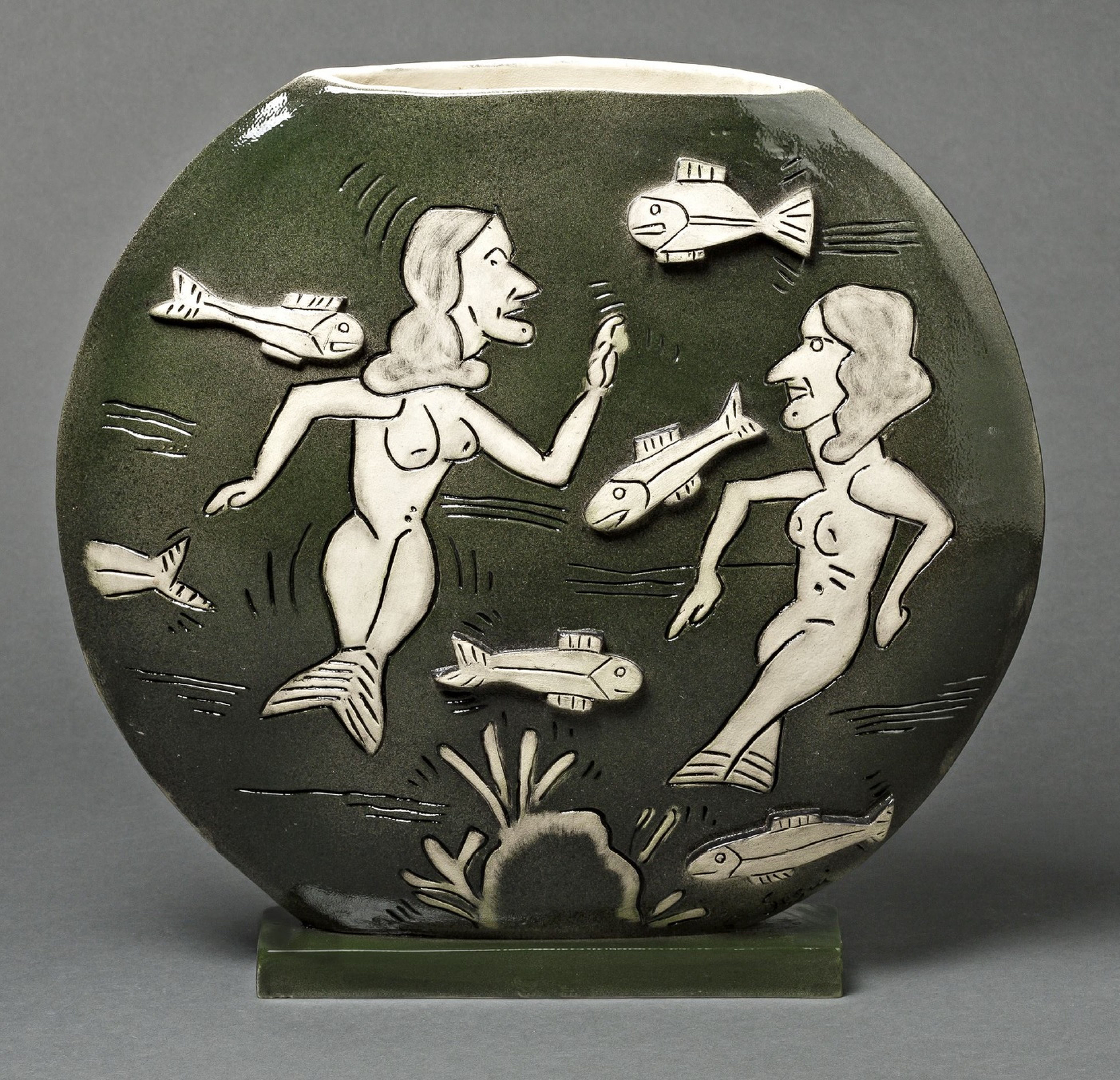 CB26 GALERIE VALLOIS ANTONIO SEGUI GREEN VASE