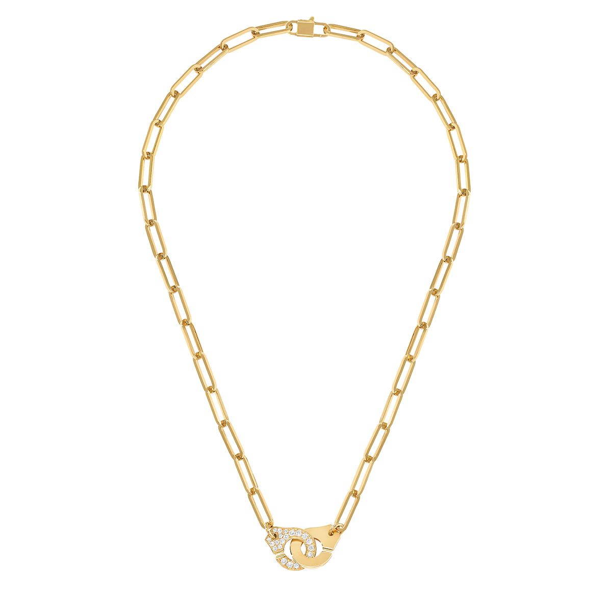 DINH VAN NECKLACE MENOTTES R12 YELLOW GOLD DIAMONDS 6750EUR