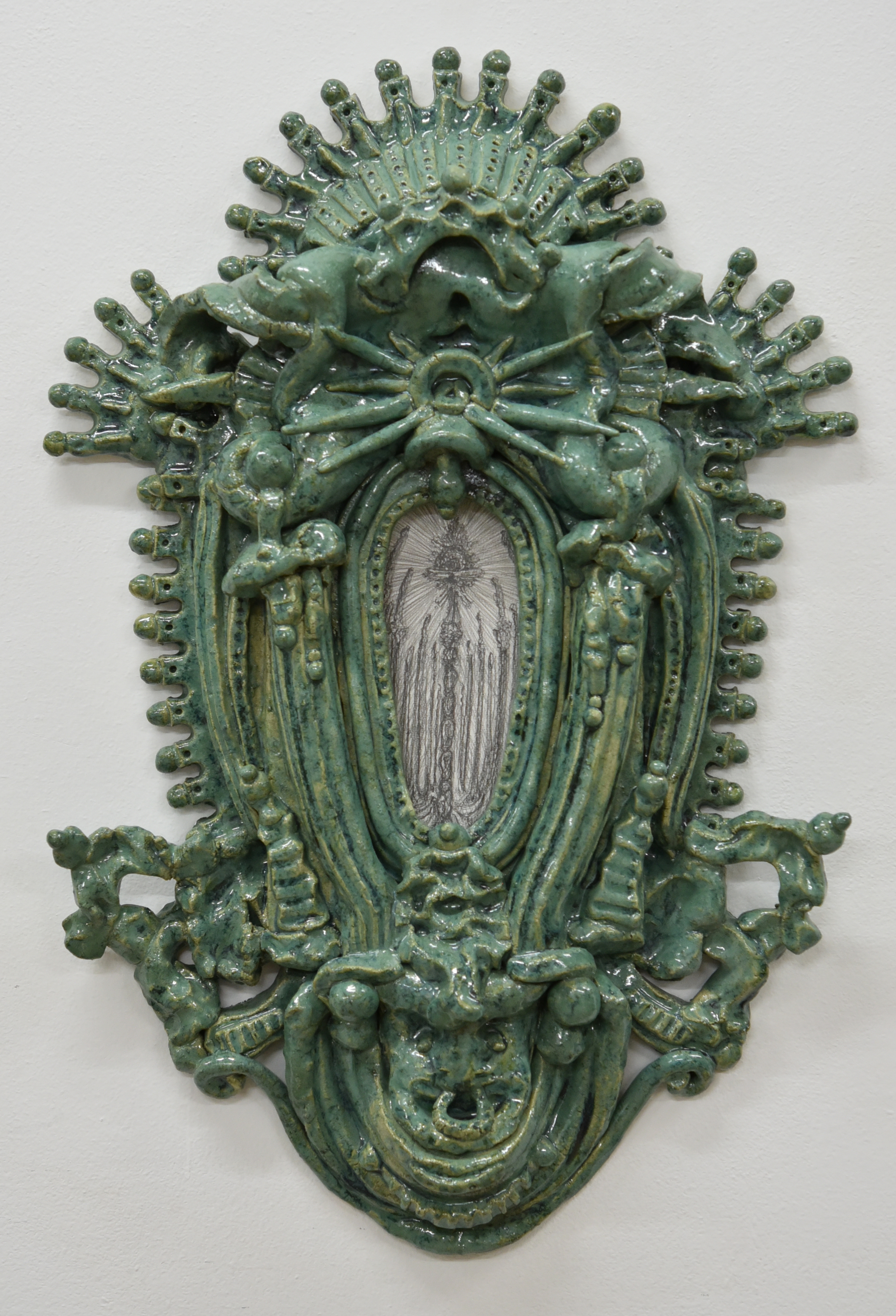 CERAMIC BRUSSELS 2026 GUEST OF HONOUR ELMAR TRENKWALDER 2023 WVZ137 BTRE23 GLAZED TERRACOTTA LEAD MINE ON PAPER 68CM X 46CM X 11CM