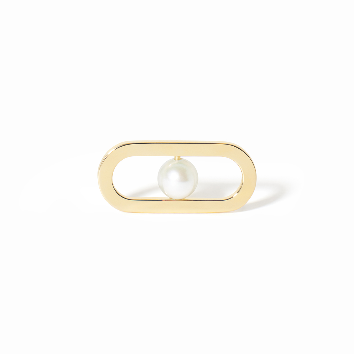 DINH VAN MAILLON PERLE BOUCLE D OREILLE OR JAUNE ET PERLE D AKOYA