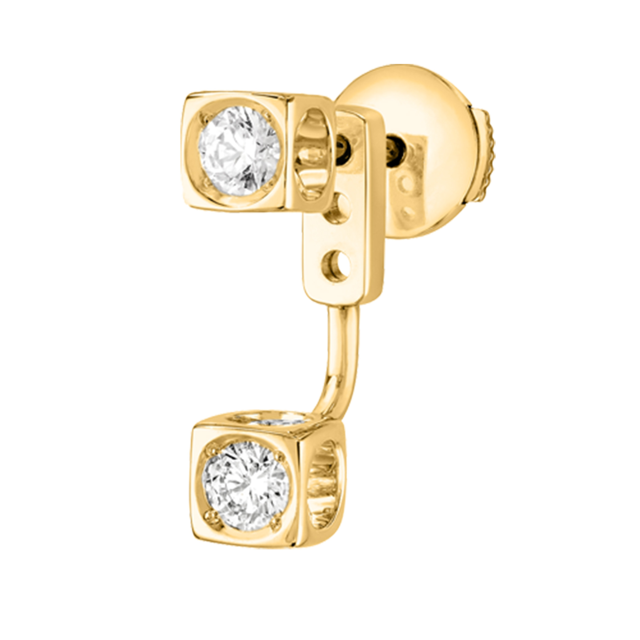 DINH VAN LE CUBE DIAMANT EARRING YELLOW GOLD AND DIAMONDS
