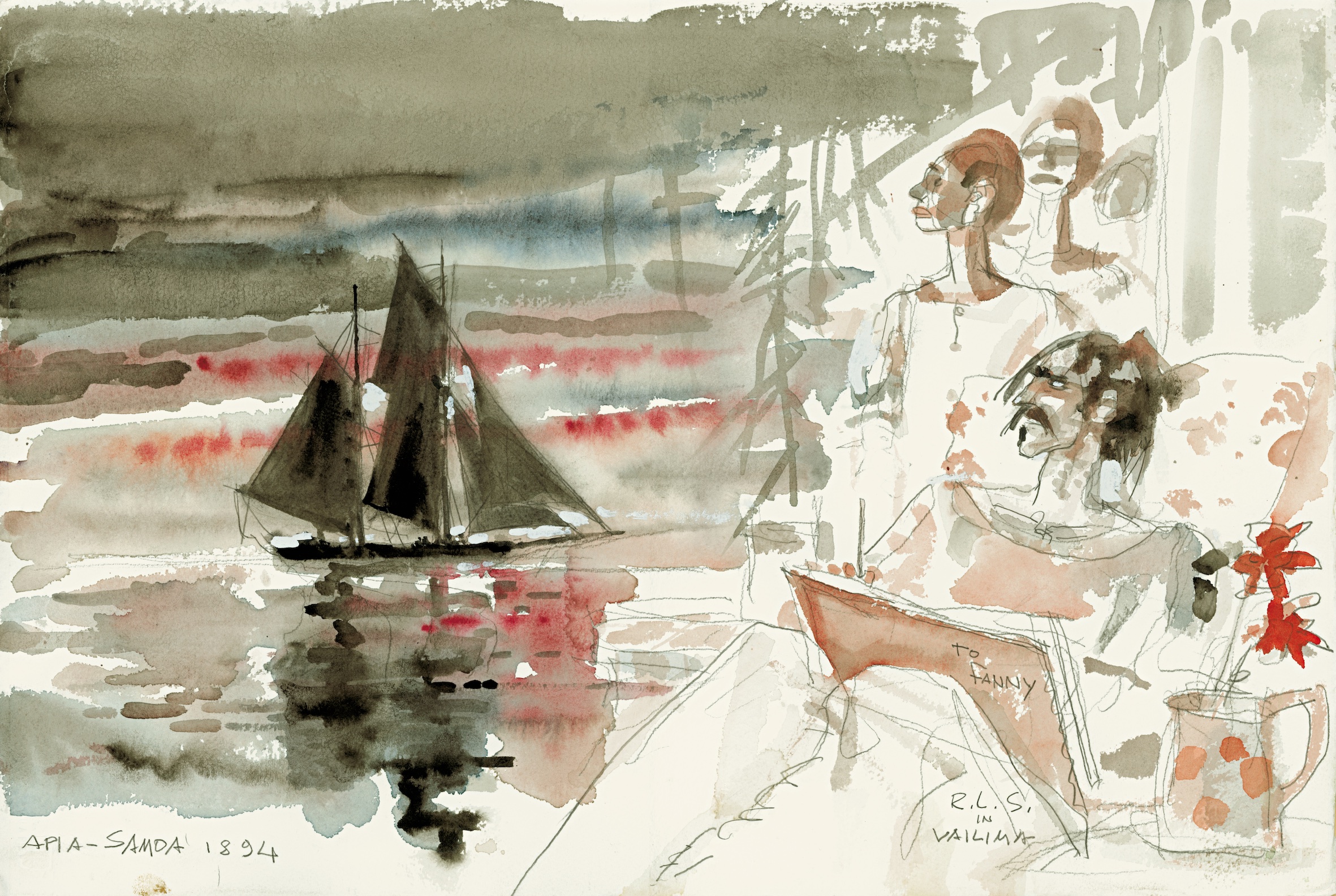HUGO PRATT GEOGRAPHIES IMAGINAIRES CORTO MALTESE ROBERT LOUIS STEVENSON A VALAIMA APIA J AVAIS UN RENDEZ VOUS CREDIT 1994 CONG SA SUISSE ALL RIGHTS RESERVED