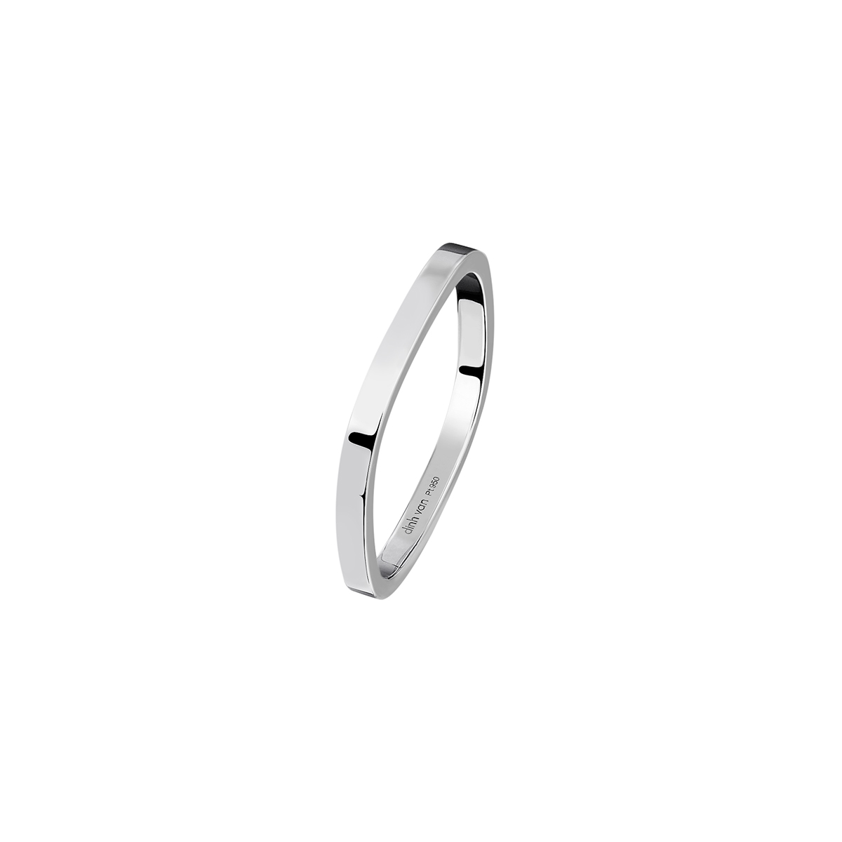 DINH VAN SQUARE WEDDING BAND 2MM PLATINUM 1450EUR
