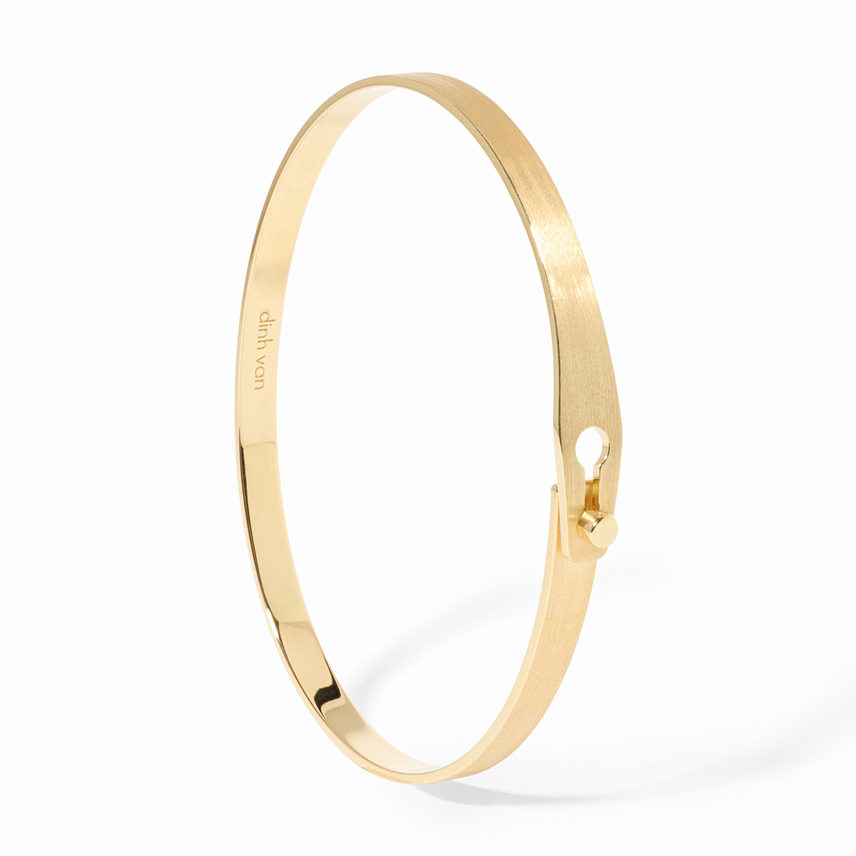 DIN VAN SERRURE BRACELET BRUSHED YELLOW GOLD