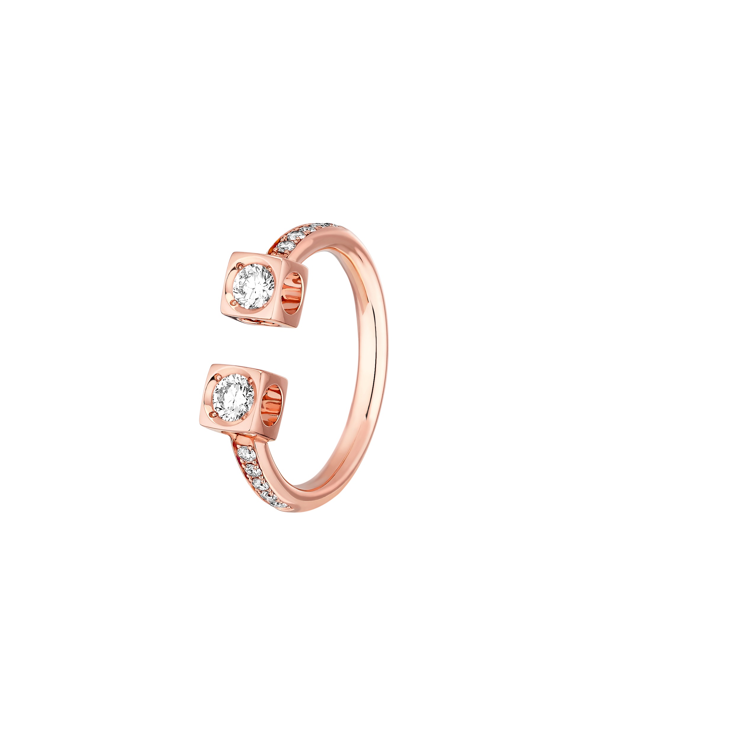 DINH VAN LE CUBE DIAMANTDINH VAN  BAGUE LE CUBE DIAMANT PAVEE OR ROSE  3400EUROS