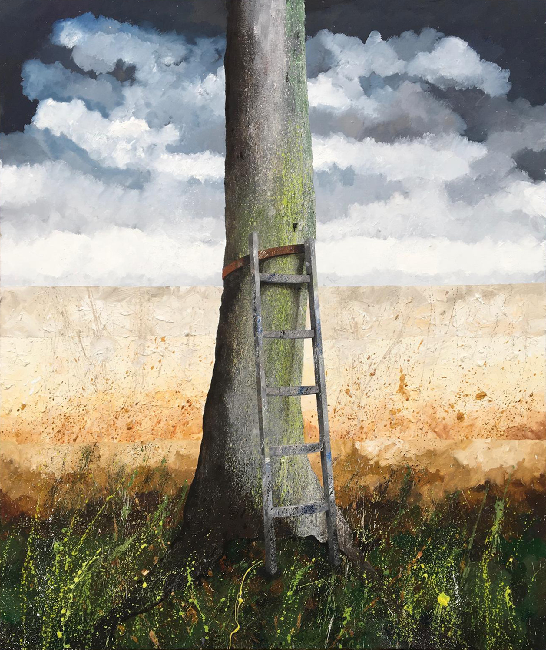 AAF26 GALERIE DE PLOEGH DOMINIQUE AMPE OPZOEK NAAR EEN NIEUWE HORIZON 2025 AQUAREL 72X102CM 5000EUR