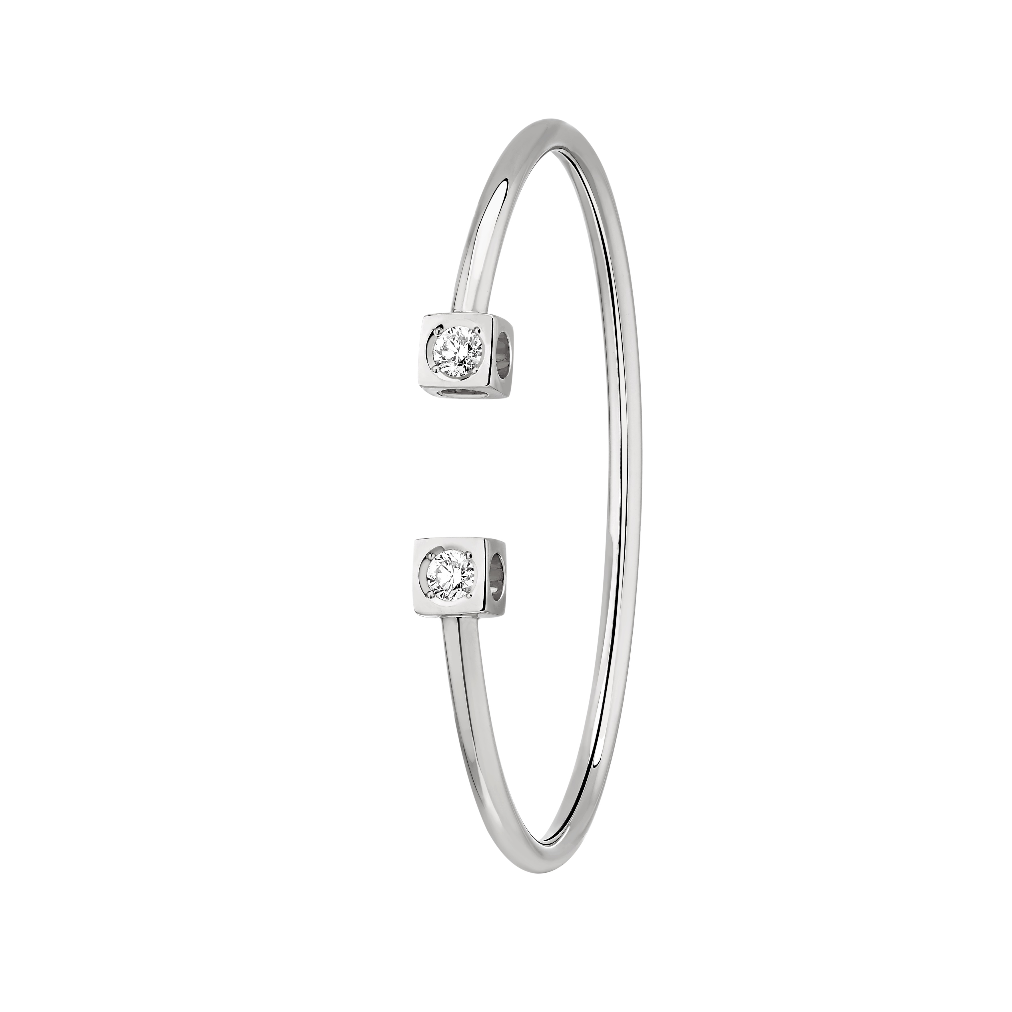 DINH VAN LE CUBE DIAMANT BRACELET FLEX BM PAVED WHITE GOLD AND DIAMONDS